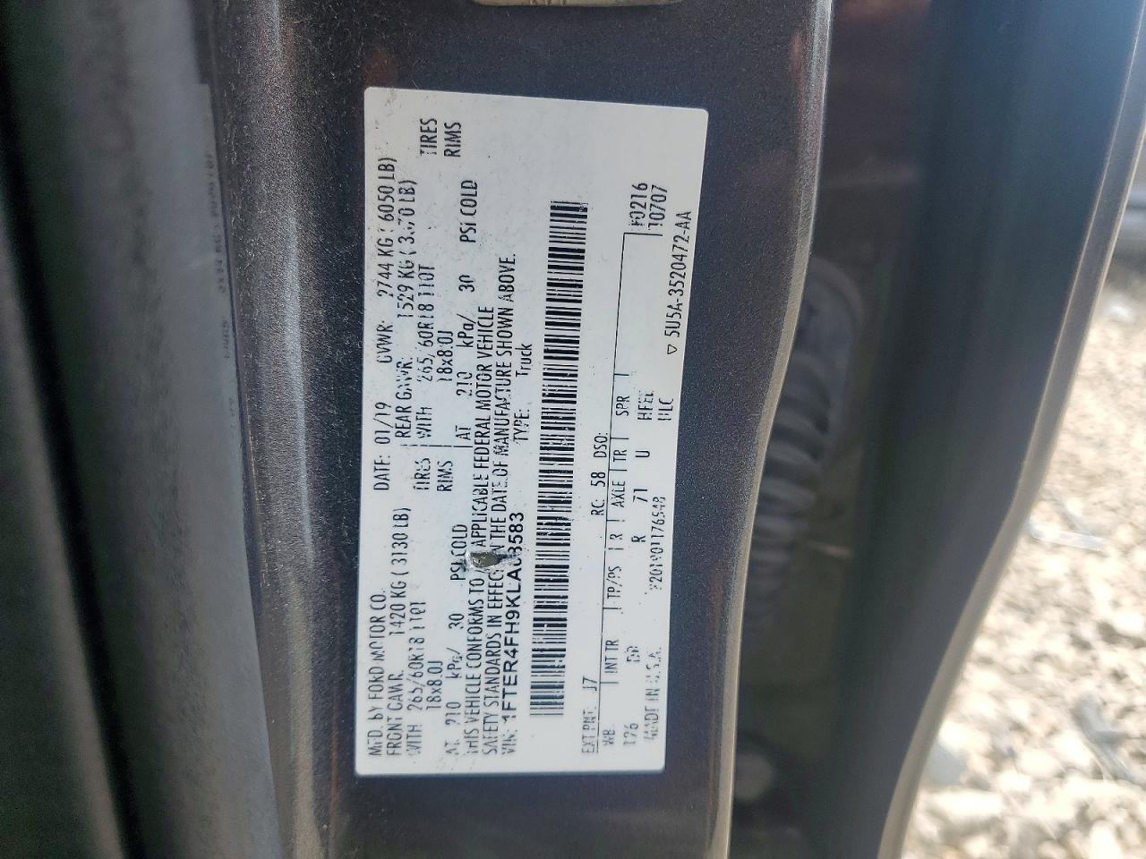 2019 Ford Ranger Xl Gray vin: 1FTER4FH9KLA08583