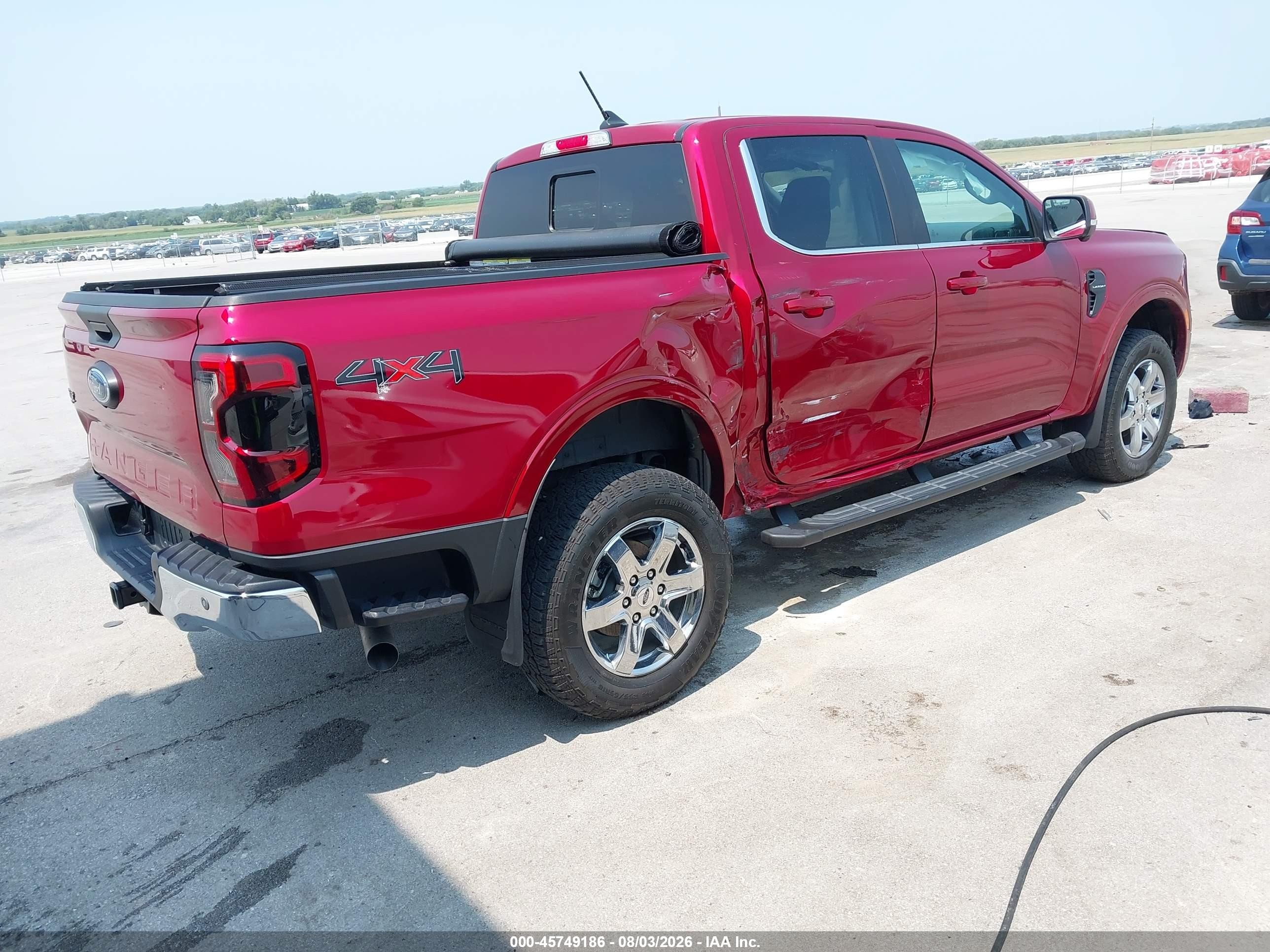 2025 Ford Ranger Lariat Red vin: 1FTER4KH1SLE40946