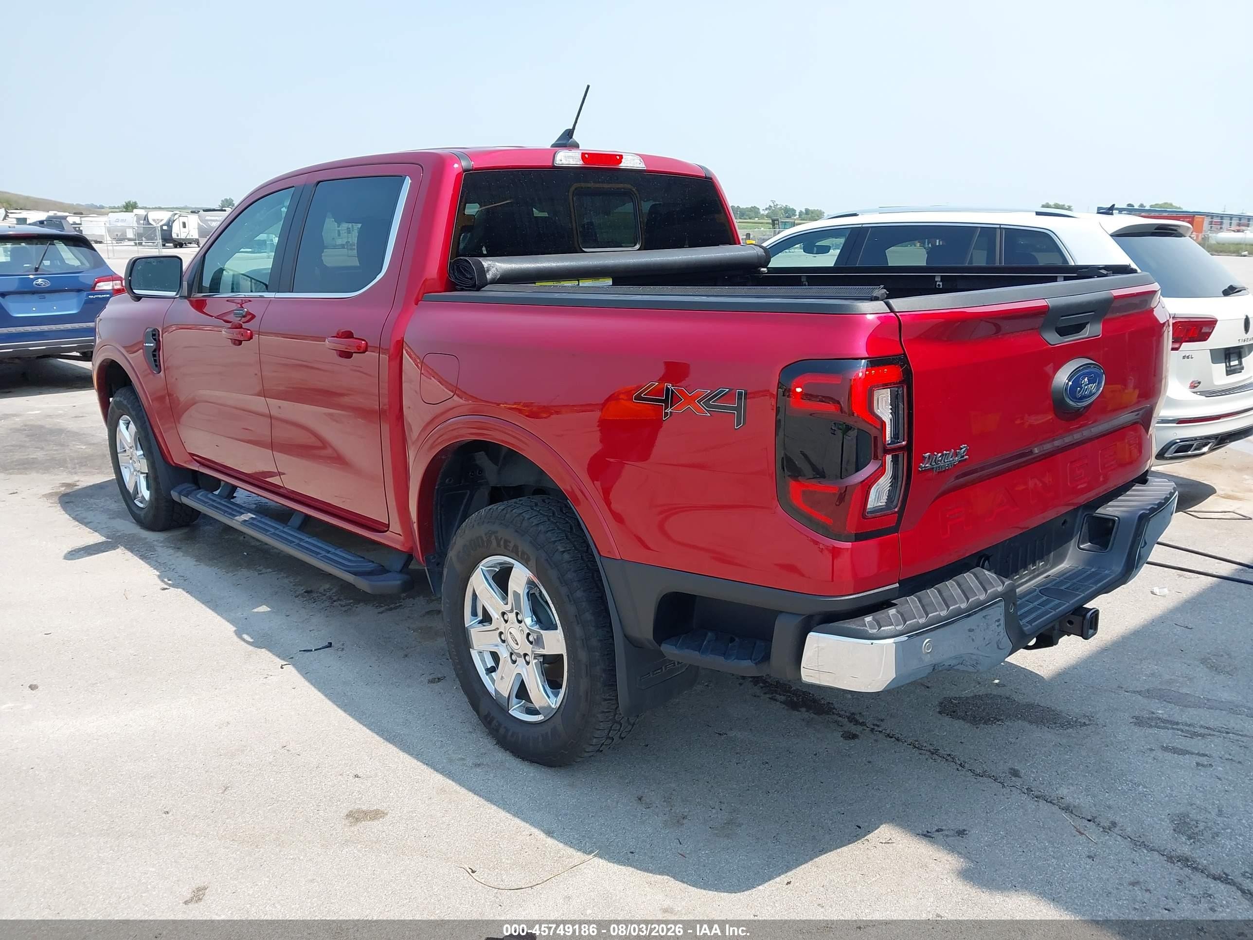 2025 Ford Ranger Lariat Red vin: 1FTER4KH1SLE40946