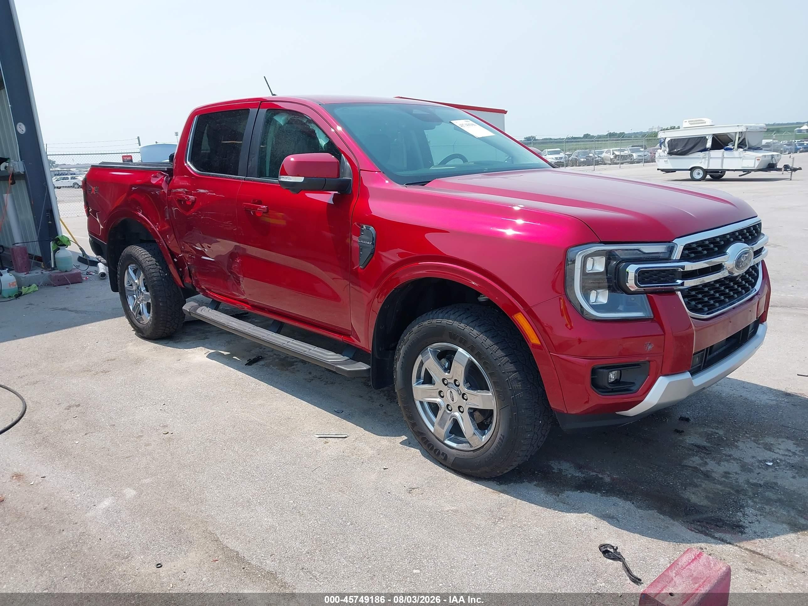 2025 Ford Ranger Lariat Red vin: 1FTER4KH1SLE40946