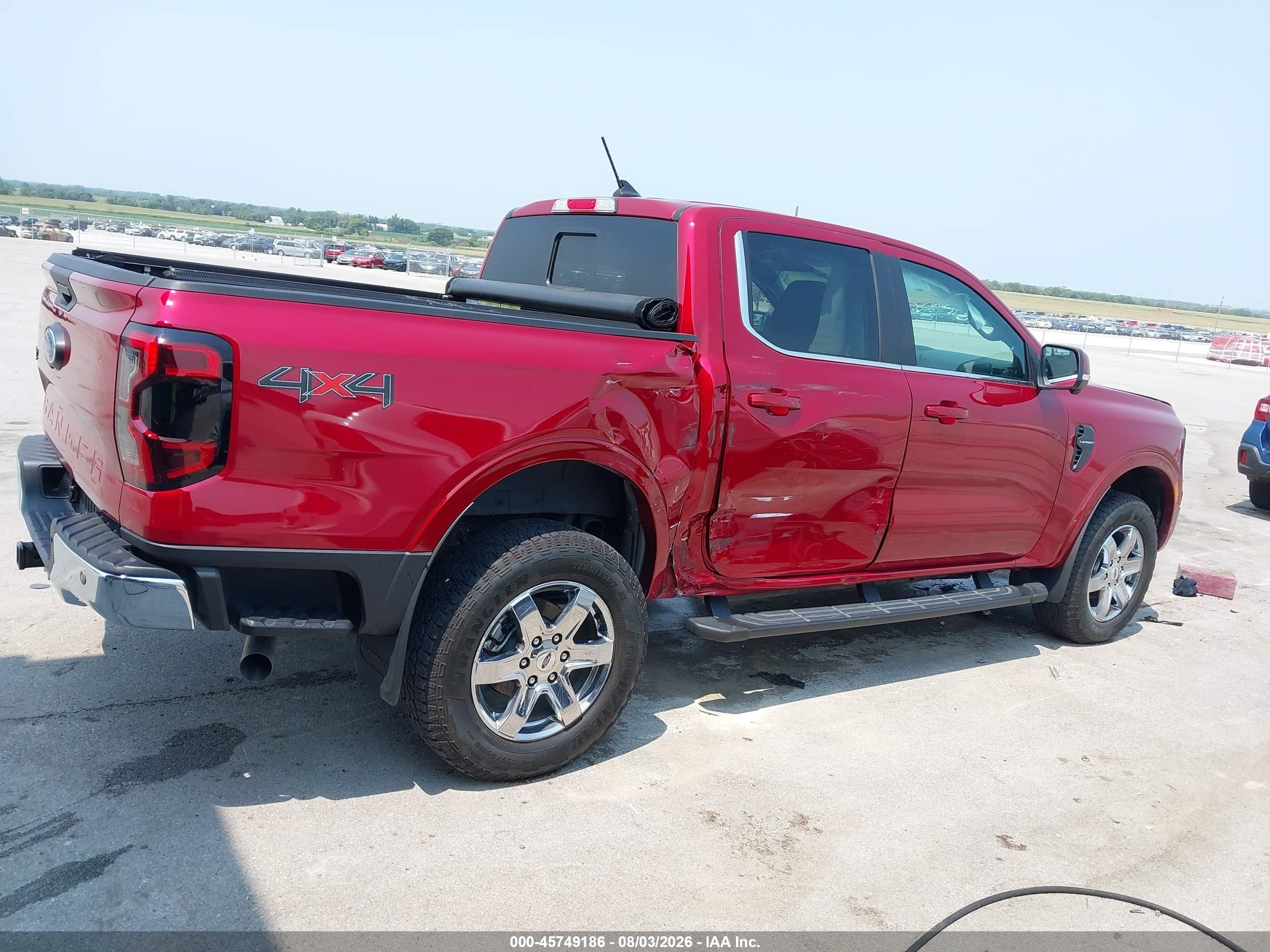 2025 Ford Ranger Lariat Red vin: 1FTER4KH1SLE40946