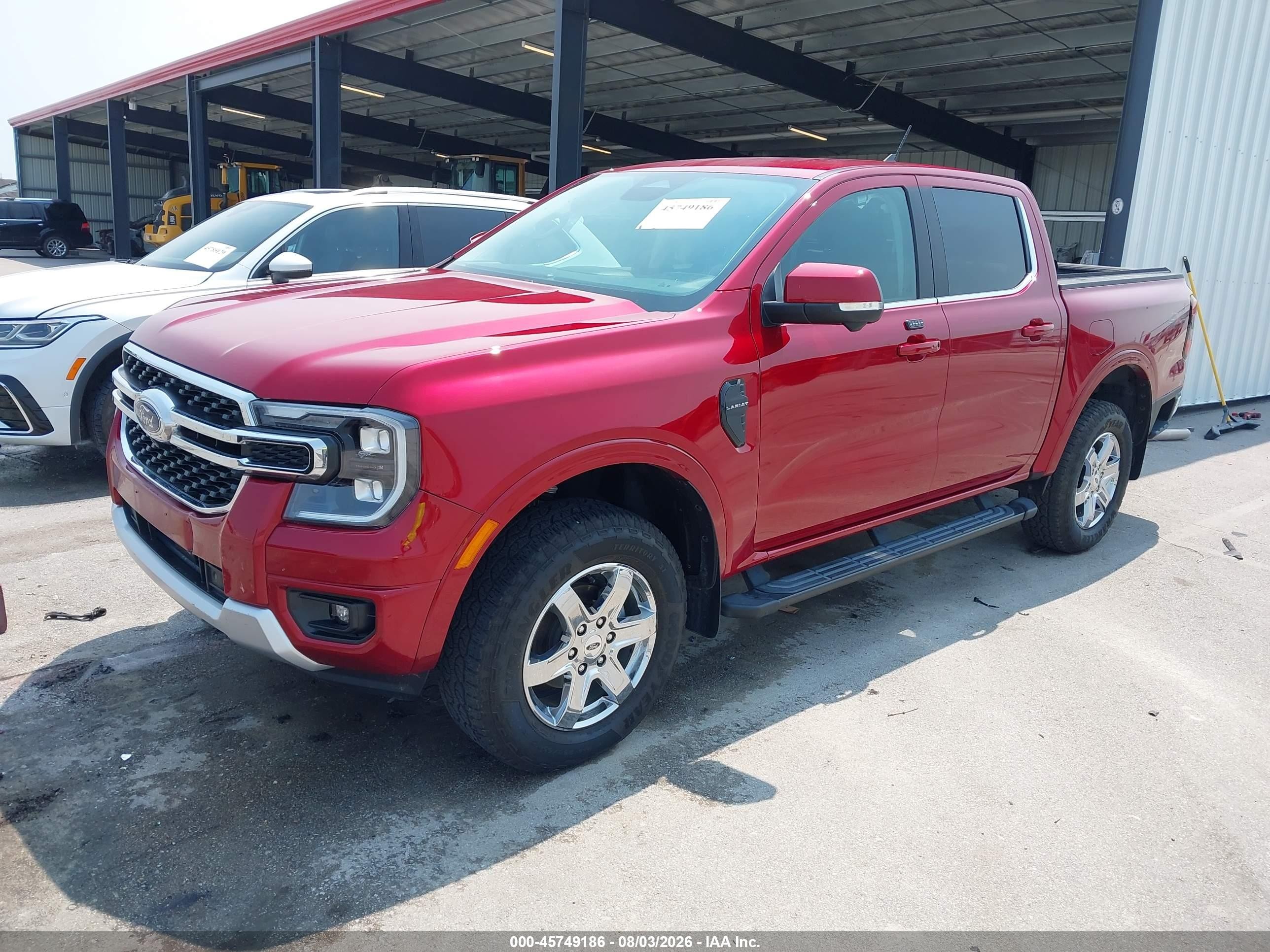 2025 Ford Ranger Lariat Red vin: 1FTER4KH1SLE40946