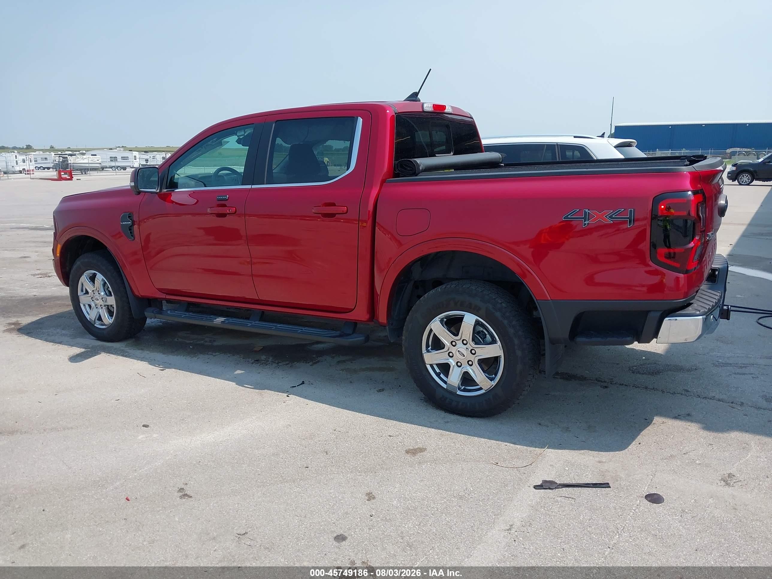 2025 Ford Ranger Lariat Red vin: 1FTER4KH1SLE40946