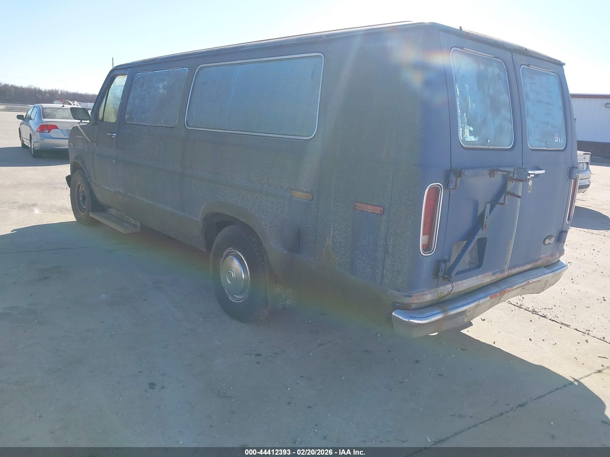 1987 Ford Econoline E150 Super Duty Van Blue vin: 1FTES15Y2HHB93348