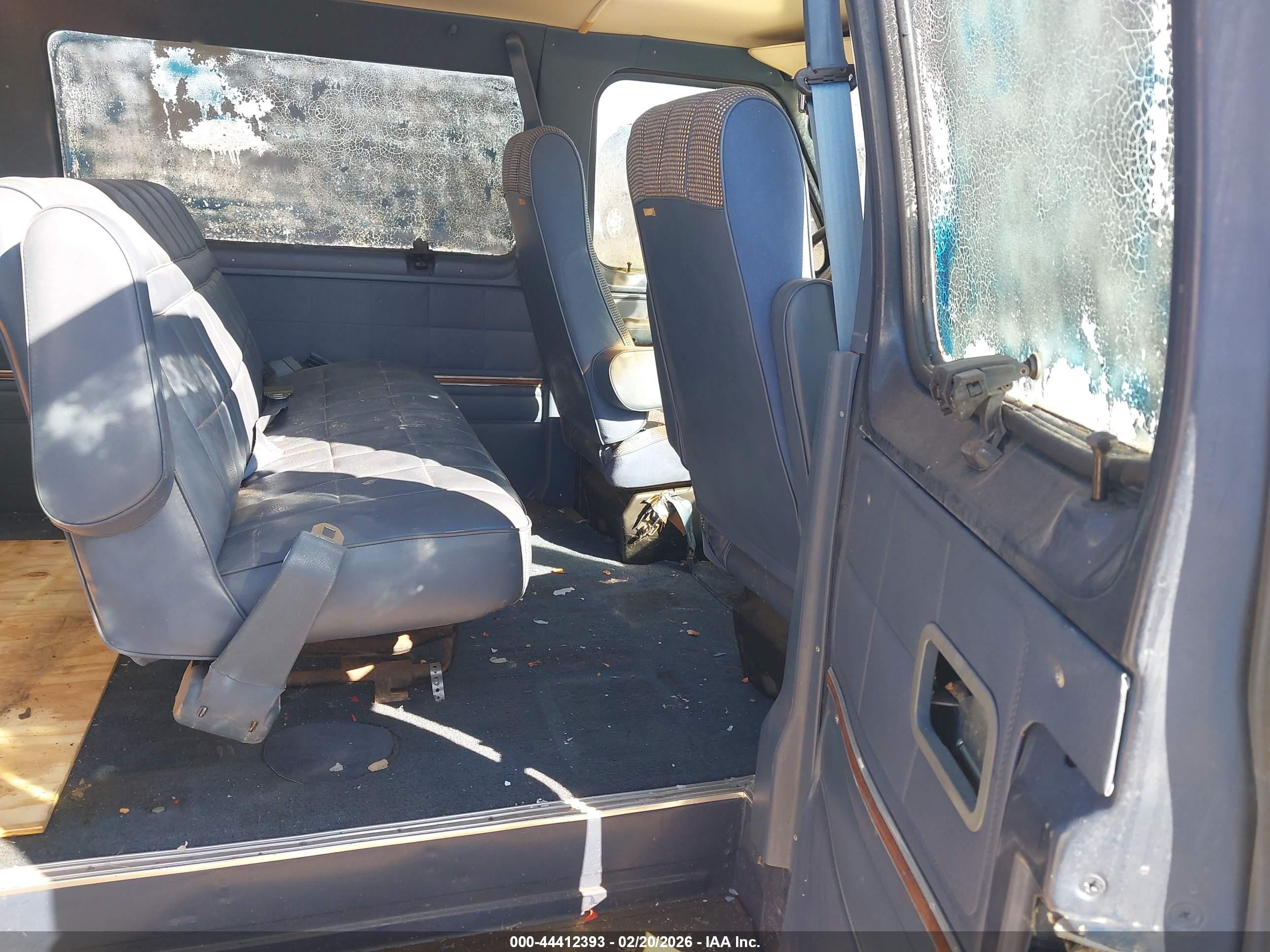 1987 Ford Econoline E150 Super Duty Van Blue vin: 1FTES15Y2HHB93348