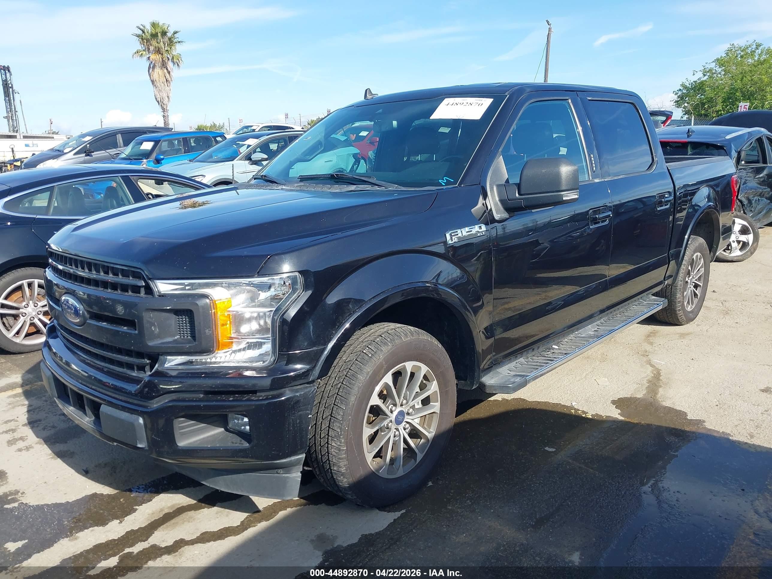 2020 Ford F-150 Xlt Black vin: 1FTEW1C48LKE63554