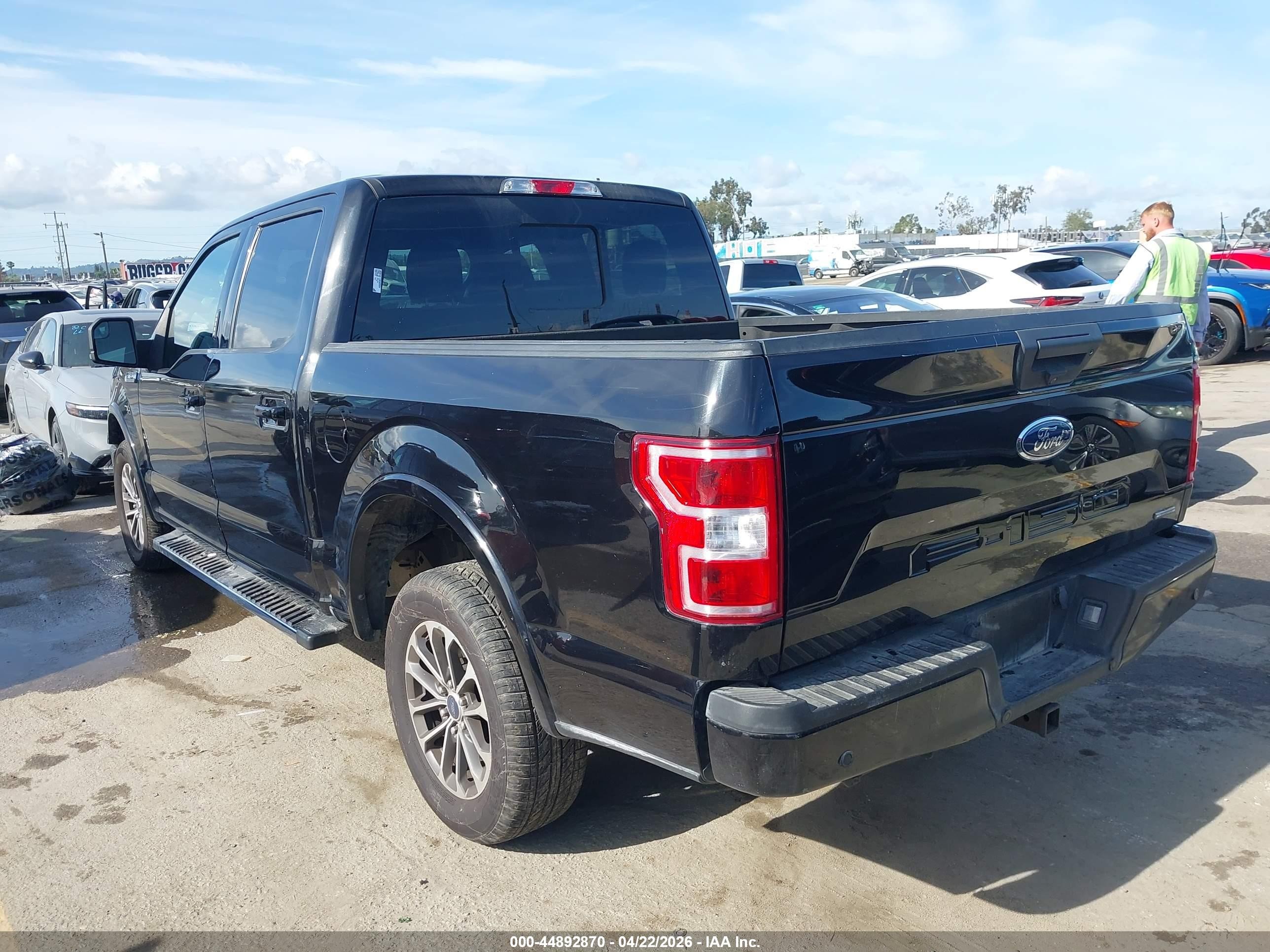 2020 Ford F-150 Xlt Black vin: 1FTEW1C48LKE63554