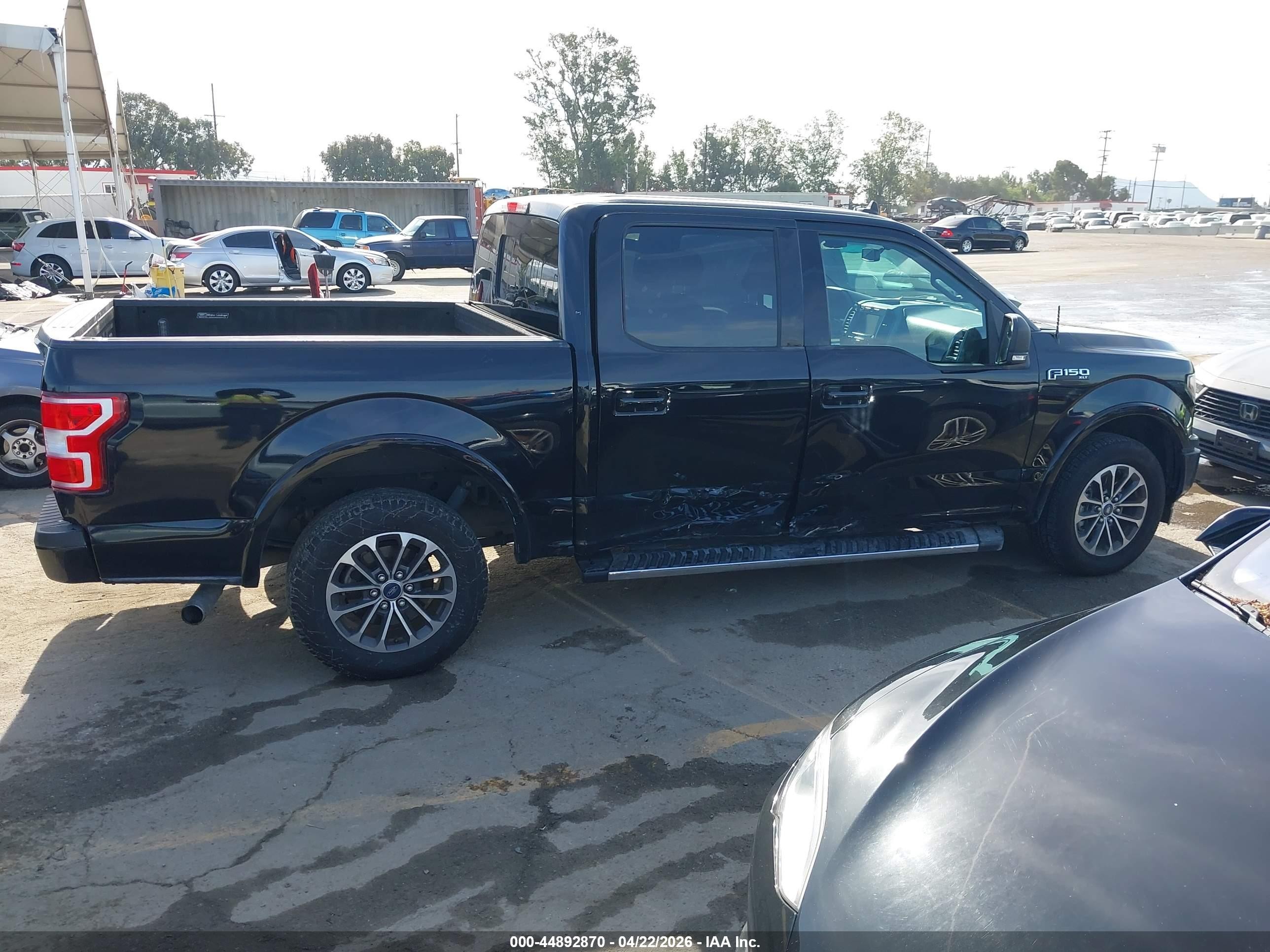 2020 Ford F-150 Xlt Black vin: 1FTEW1C48LKE63554