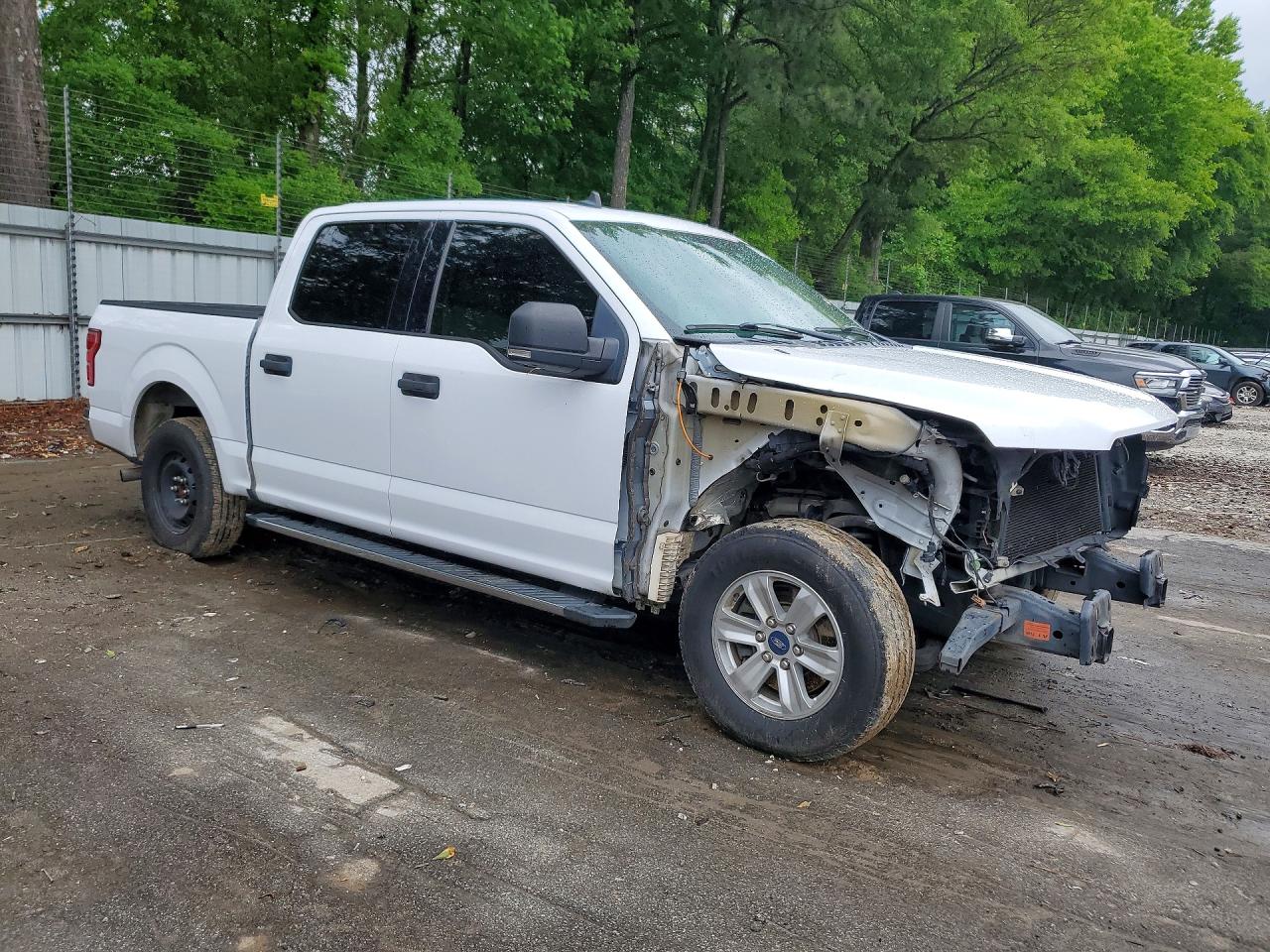 2019 Ford F150 Supercrew White vin: 1FTEW1C51KKC90256