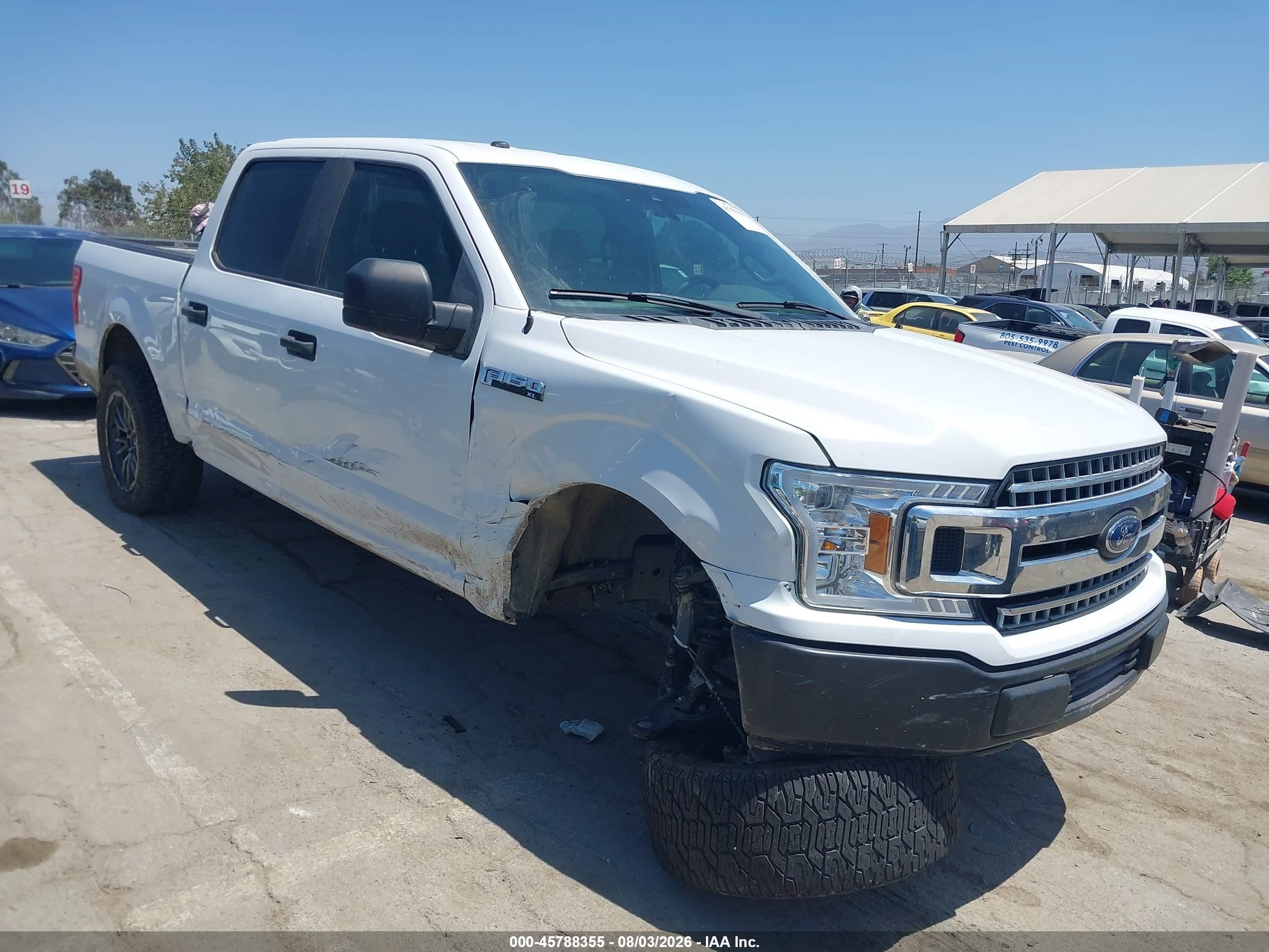 2019 Ford F-150 Xl White vin: 1FTEW1C52KFA21952