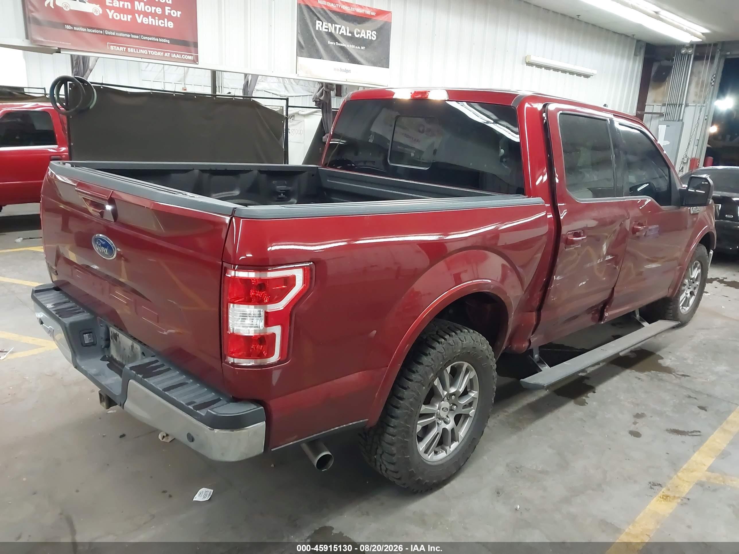 2019 Ford F-150 Lariat Red vin: 1FTEW1C5XKKE77334