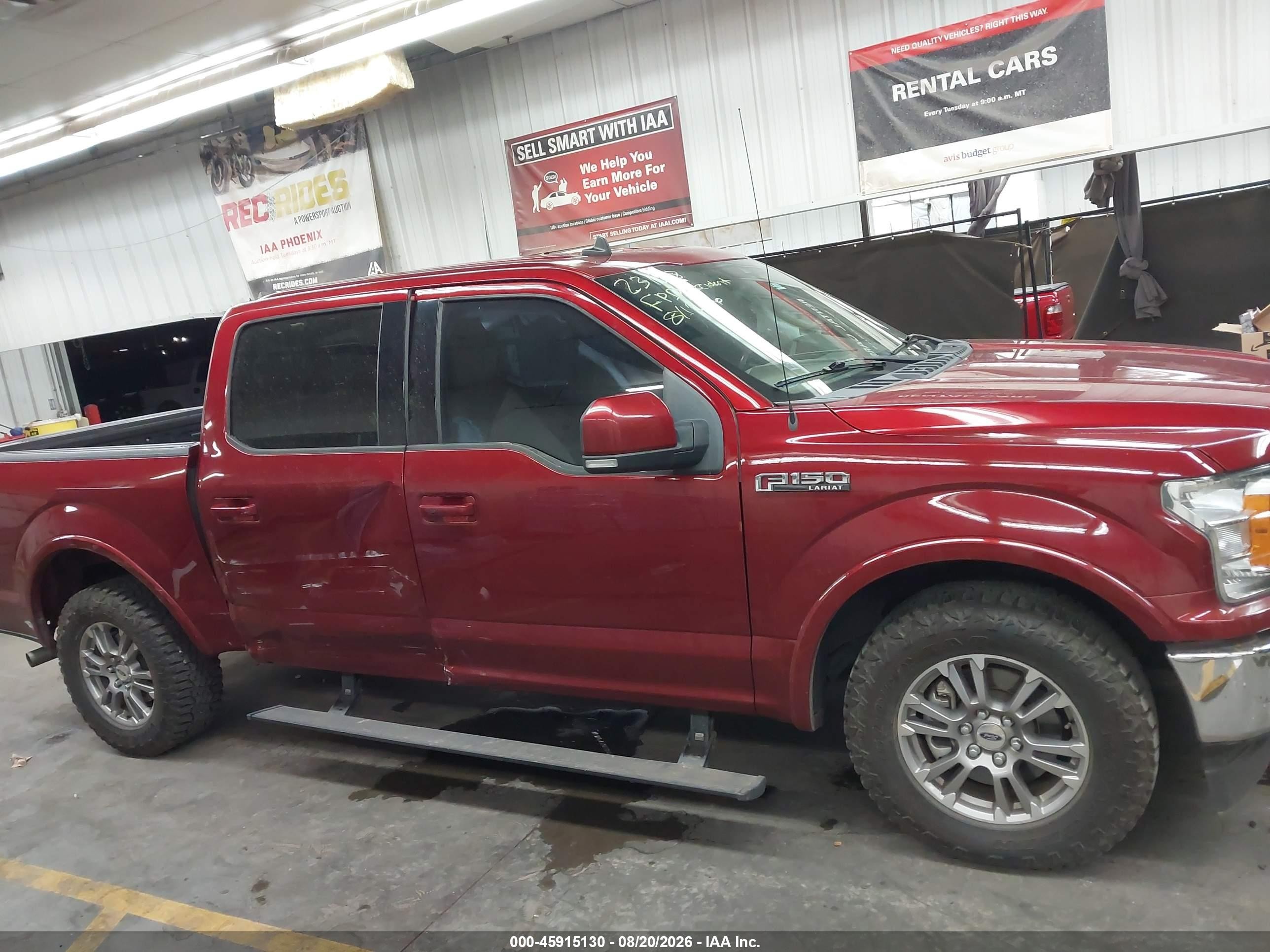 2019 Ford F-150 Lariat Red vin: 1FTEW1C5XKKE77334