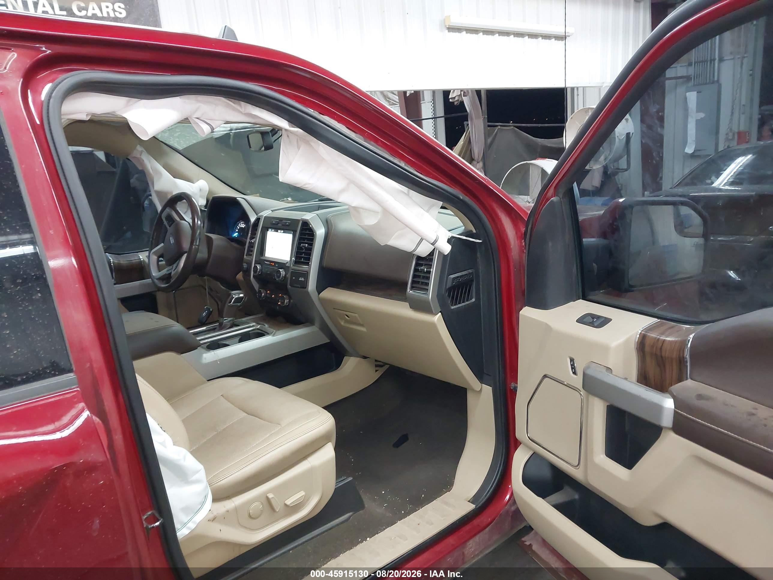 2019 Ford F-150 Lariat Red vin: 1FTEW1C5XKKE77334