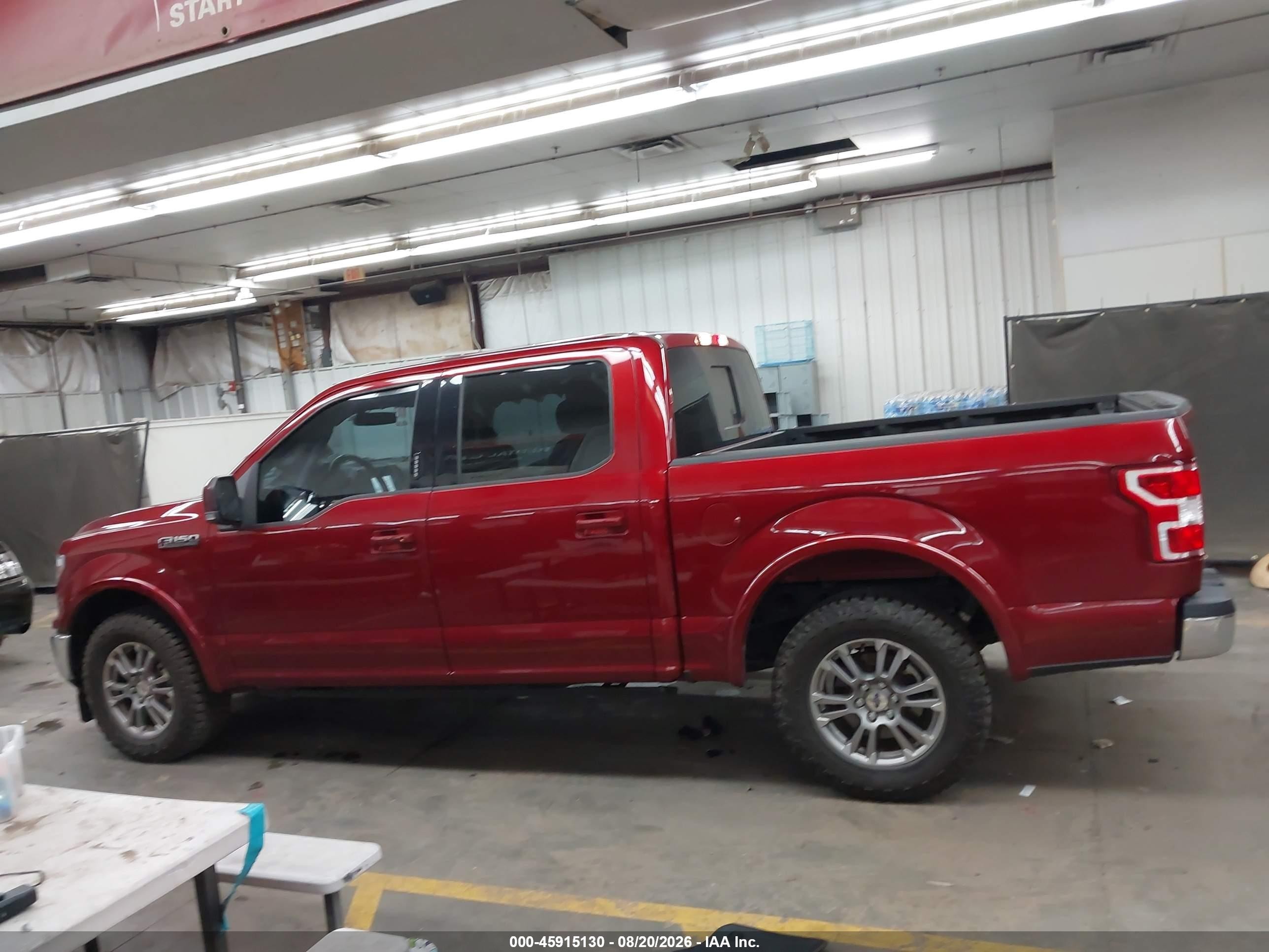 2019 Ford F-150 Lariat Red vin: 1FTEW1C5XKKE77334