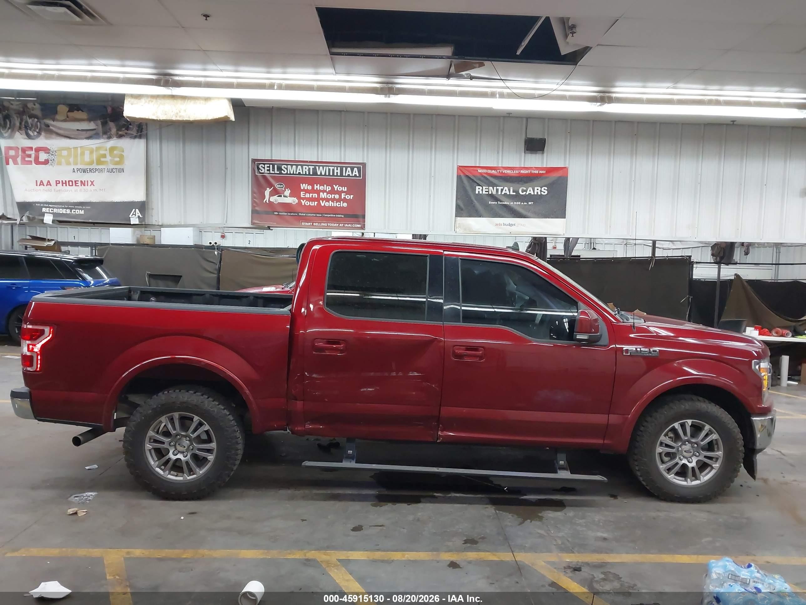 2019 Ford F-150 Lariat Red vin: 1FTEW1C5XKKE77334