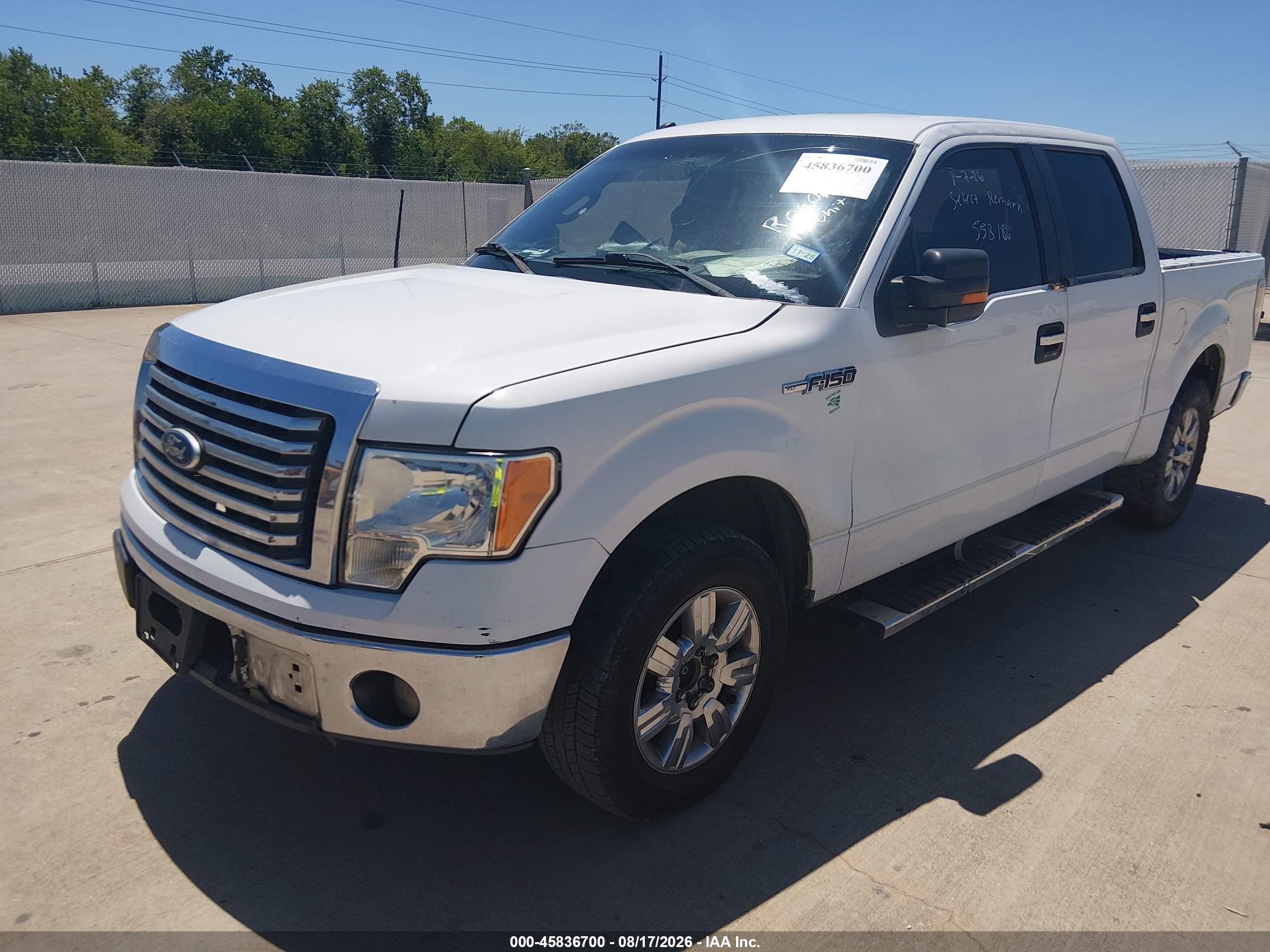 2010 Ford F-150 Fx2 Sport/xl/xlt White vin: 1FTEW1C82AKE75117