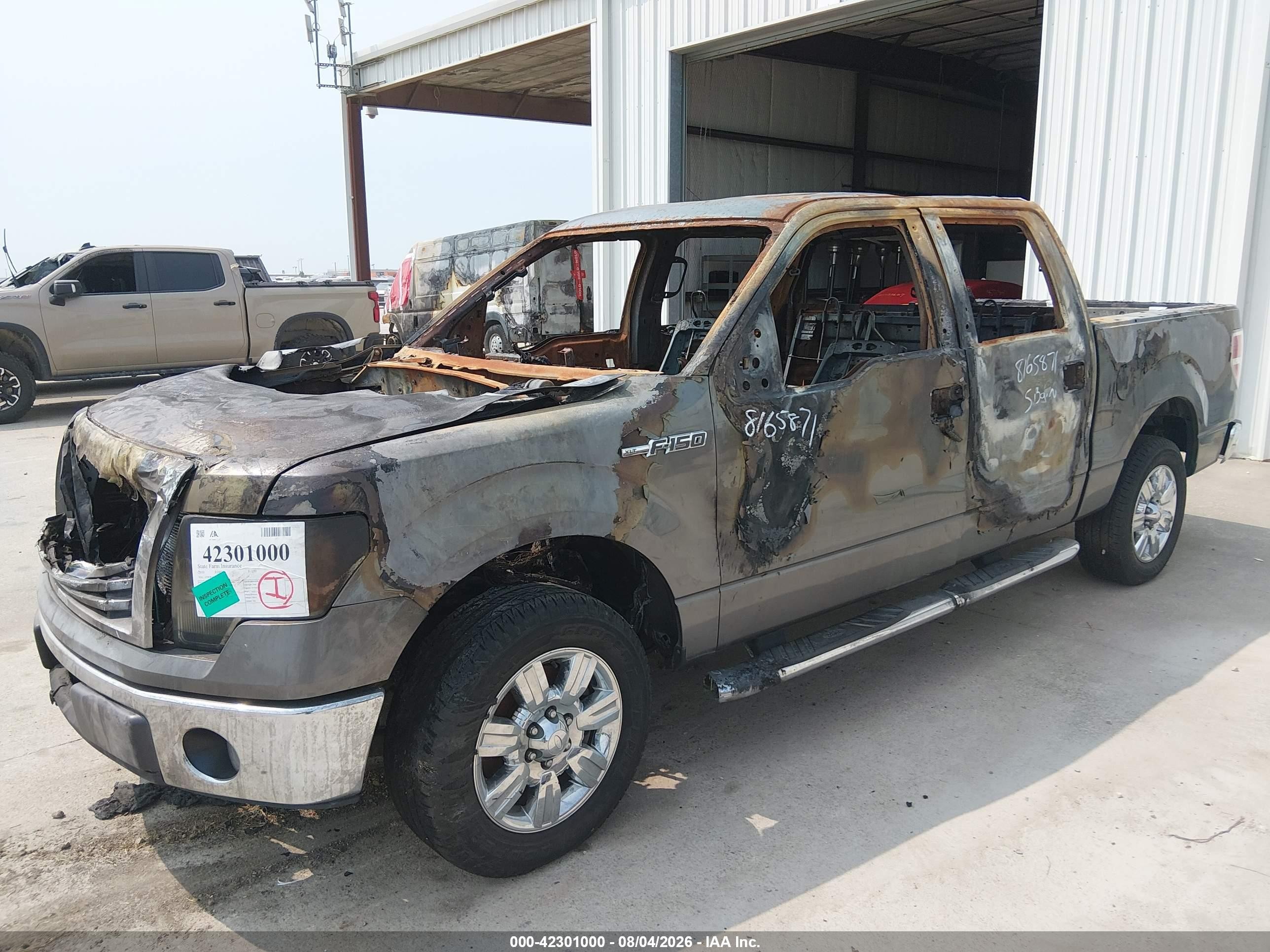 2010 Ford F-150 Fx2 Sport/xl/xlt Gray vin: 1FTEW1C83AFC56871