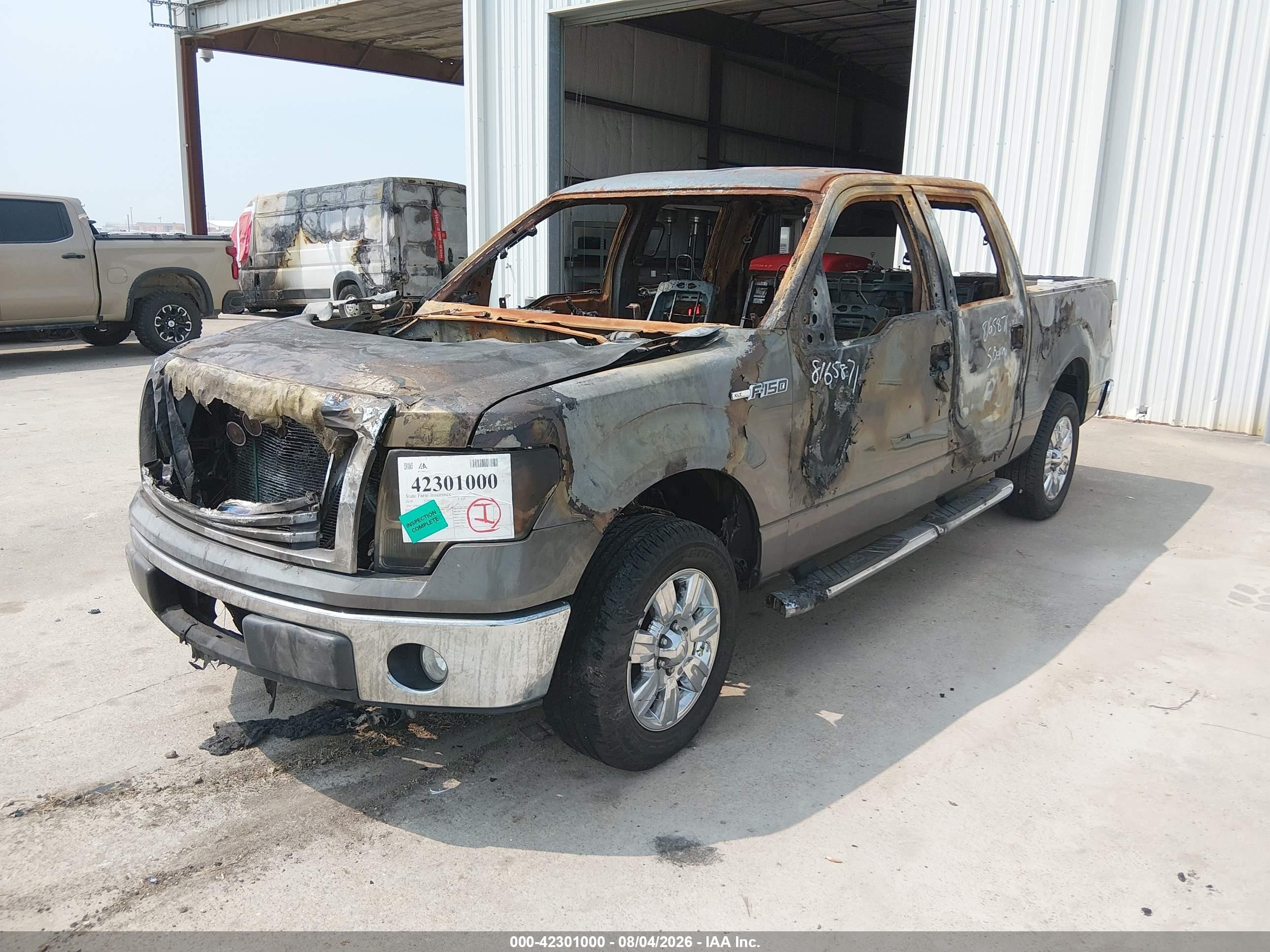 2010 Ford F-150 Fx2 Sport/xl/xlt Gray vin: 1FTEW1C83AFC56871