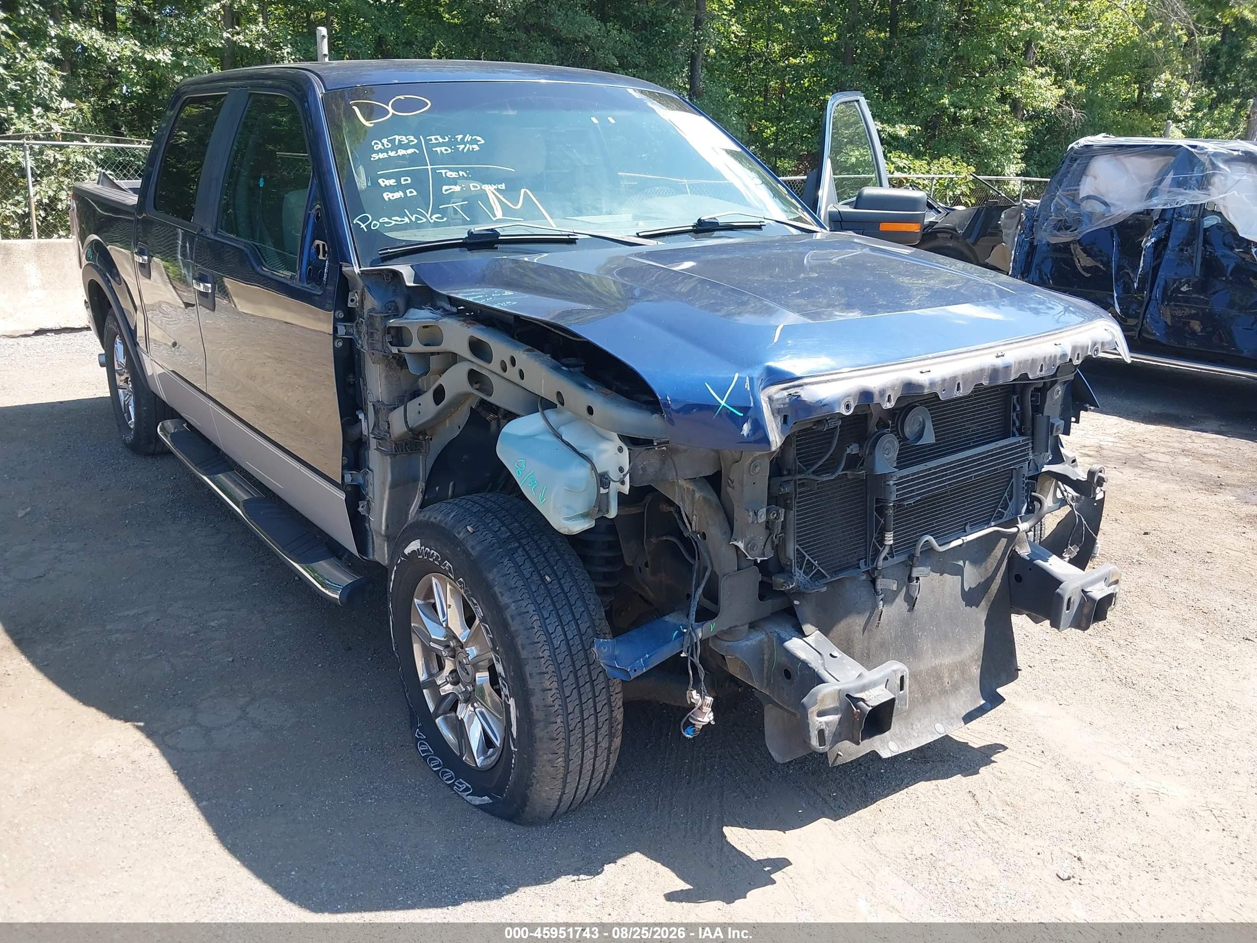 2010 Ford F-150 Fx2 Sport/xl/xlt Blue vin: 1FTEW1C86AFA11434