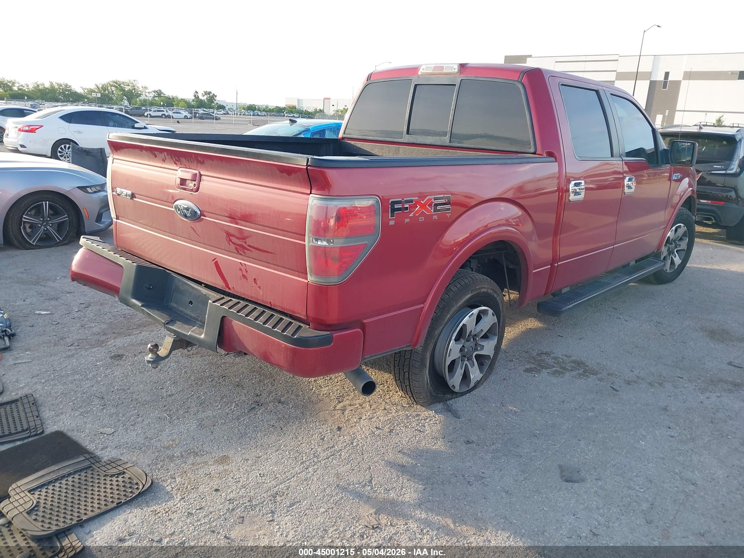 2010 Ford F-150 Fx2 Sport Red vin: 1FTEW1C86AKB57663