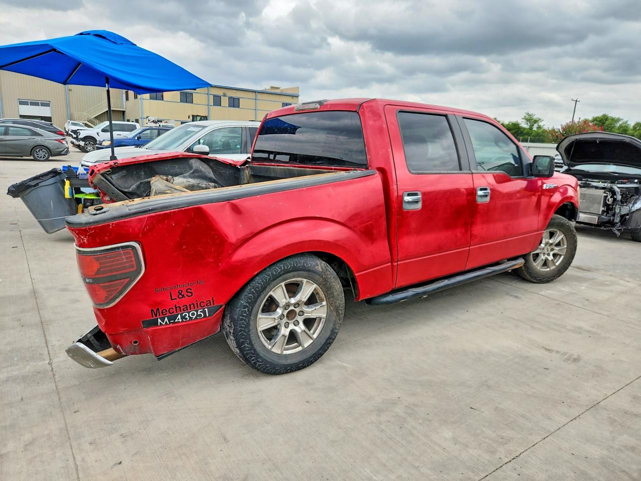 2010 Ford F150 Supercrew Red vin: 1FTEW1C89AFC56485