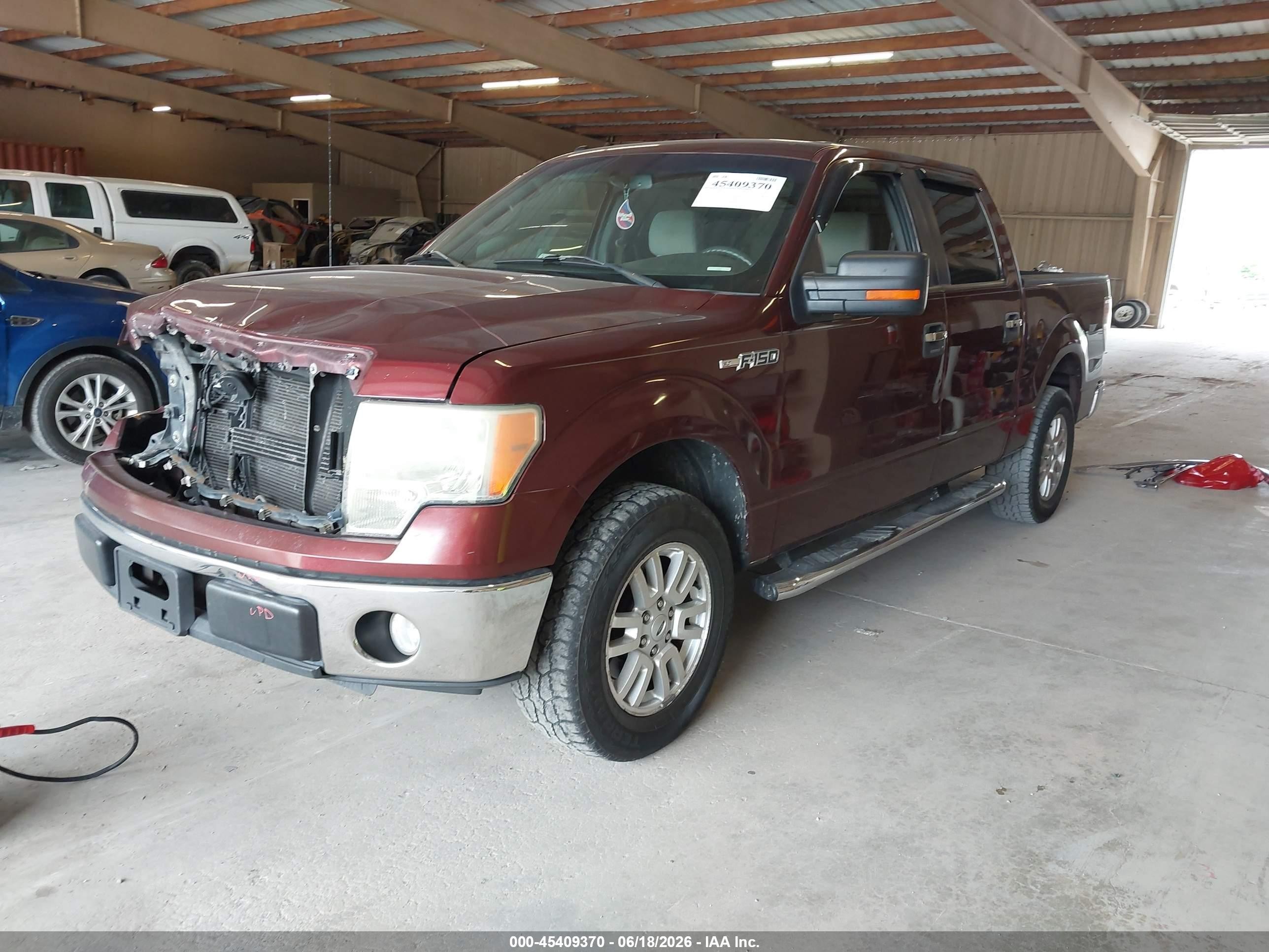 2010 Ford F-150 Fx2 Sport/xl/xlt Burgundy vin: 1FTEW1C8XAFC56432