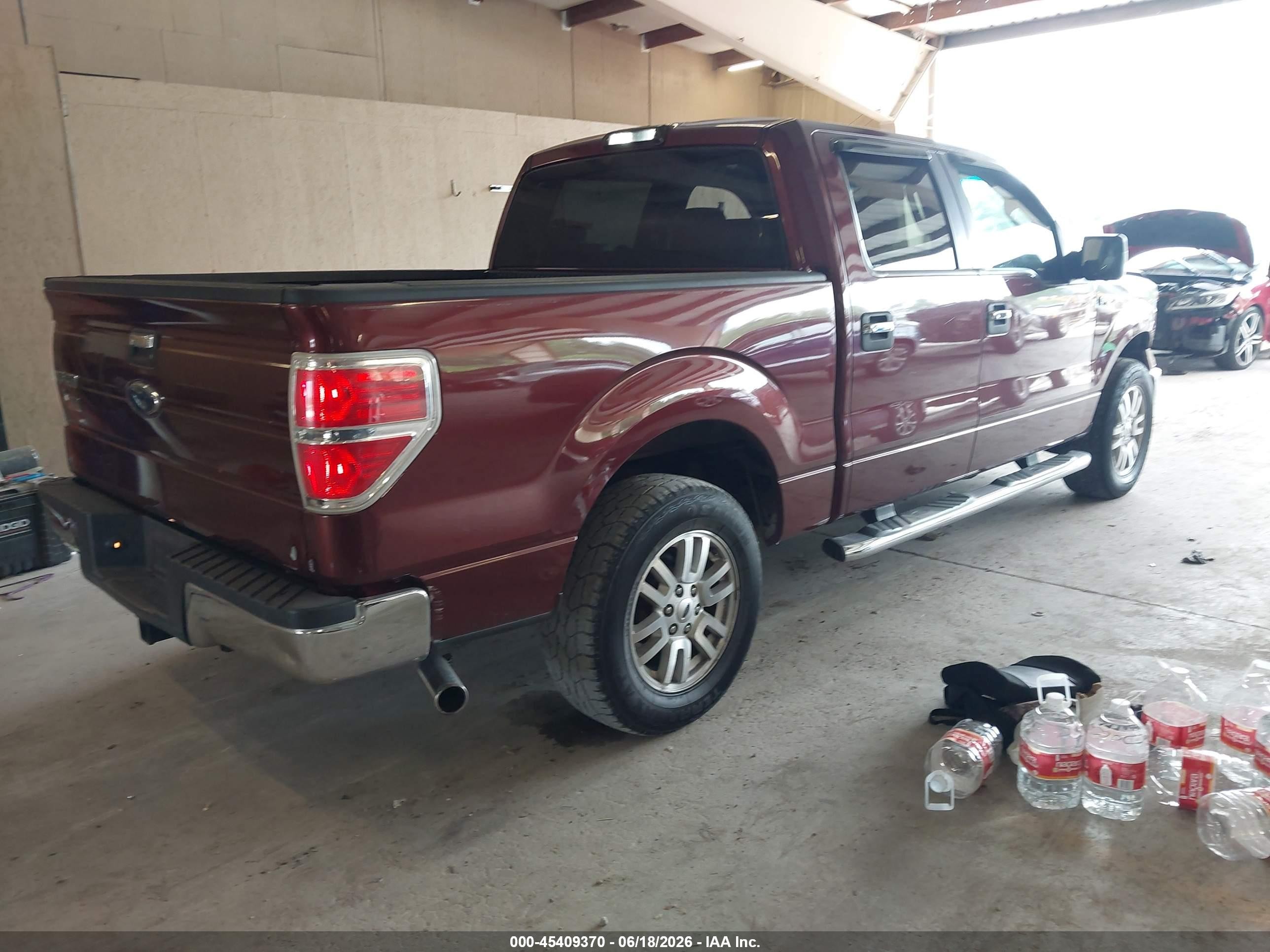 2010 Ford F-150 Fx2 Sport/xl/xlt Burgundy vin: 1FTEW1C8XAFC56432