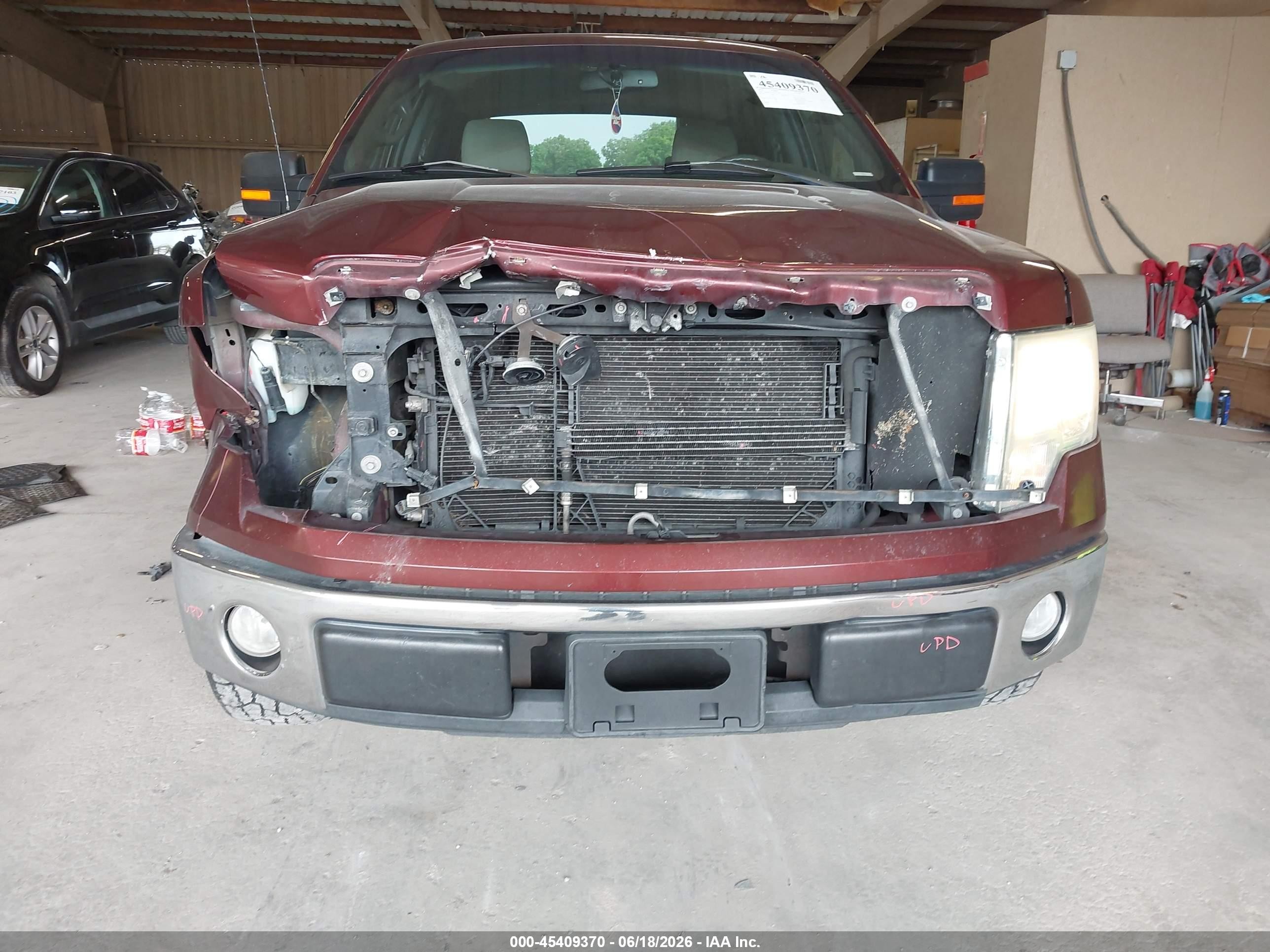 2010 Ford F-150 Fx2 Sport/xl/xlt Burgundy vin: 1FTEW1C8XAFC56432