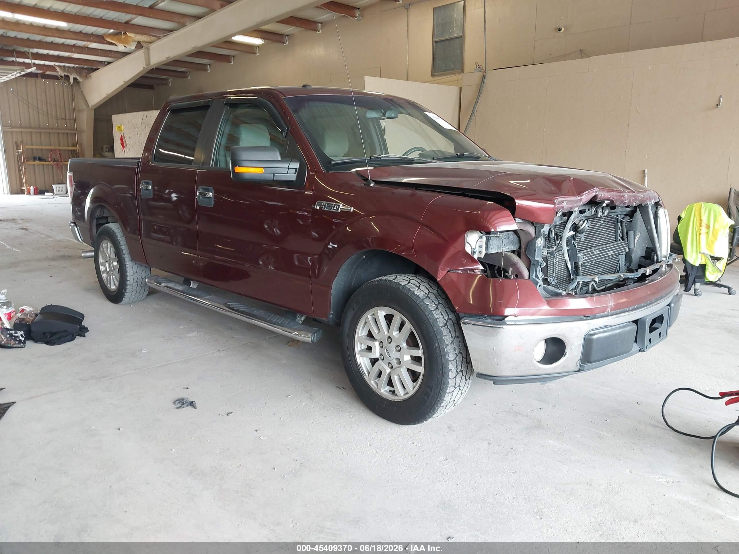 2010 Ford F-150 Fx2 Sport/xl/xlt Burgundy vin: 1FTEW1C8XAFC56432