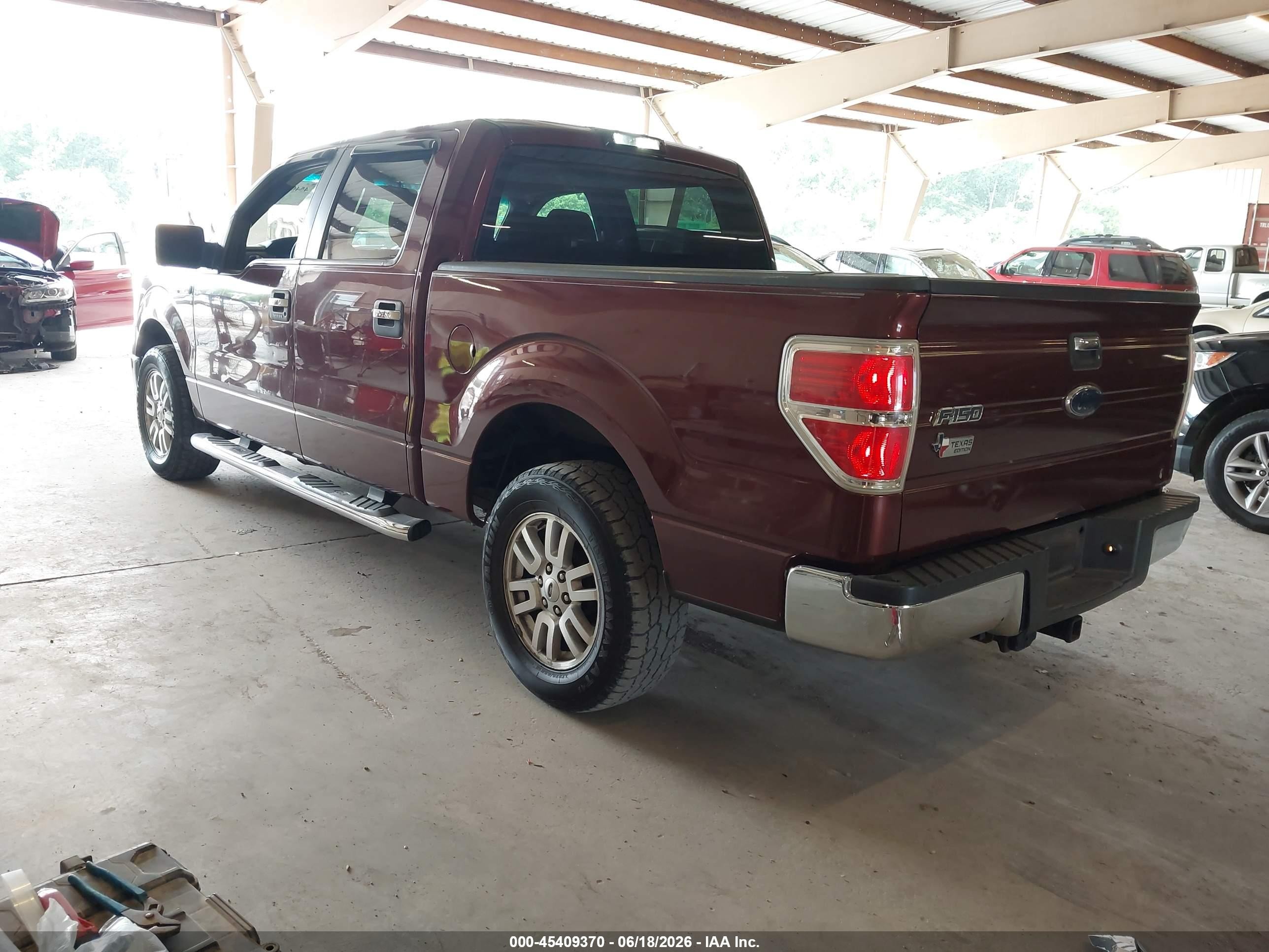 2010 Ford F-150 Fx2 Sport/xl/xlt Burgundy vin: 1FTEW1C8XAFC56432