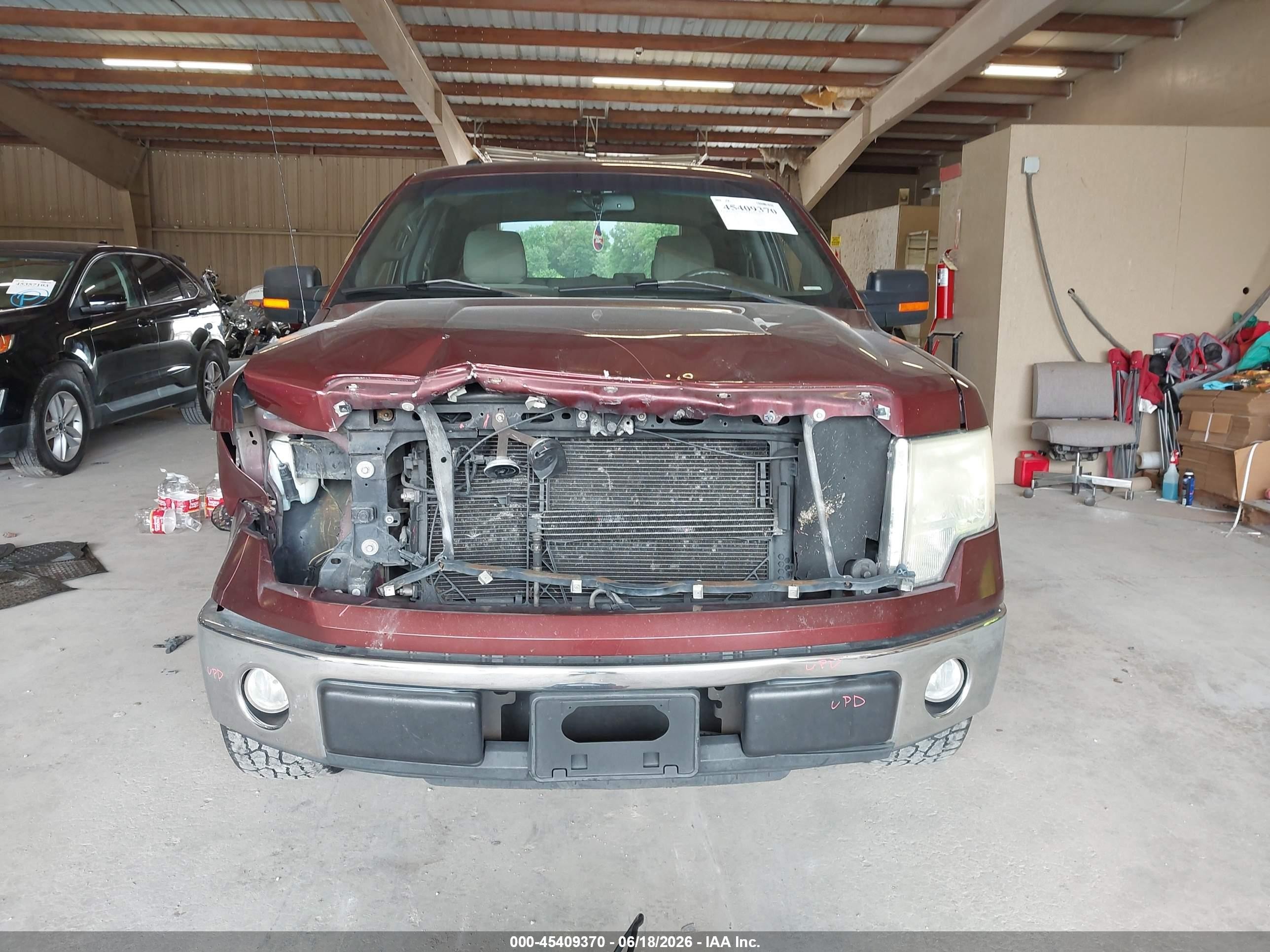 2010 Ford F-150 Fx2 Sport/xl/xlt Burgundy vin: 1FTEW1C8XAFC56432