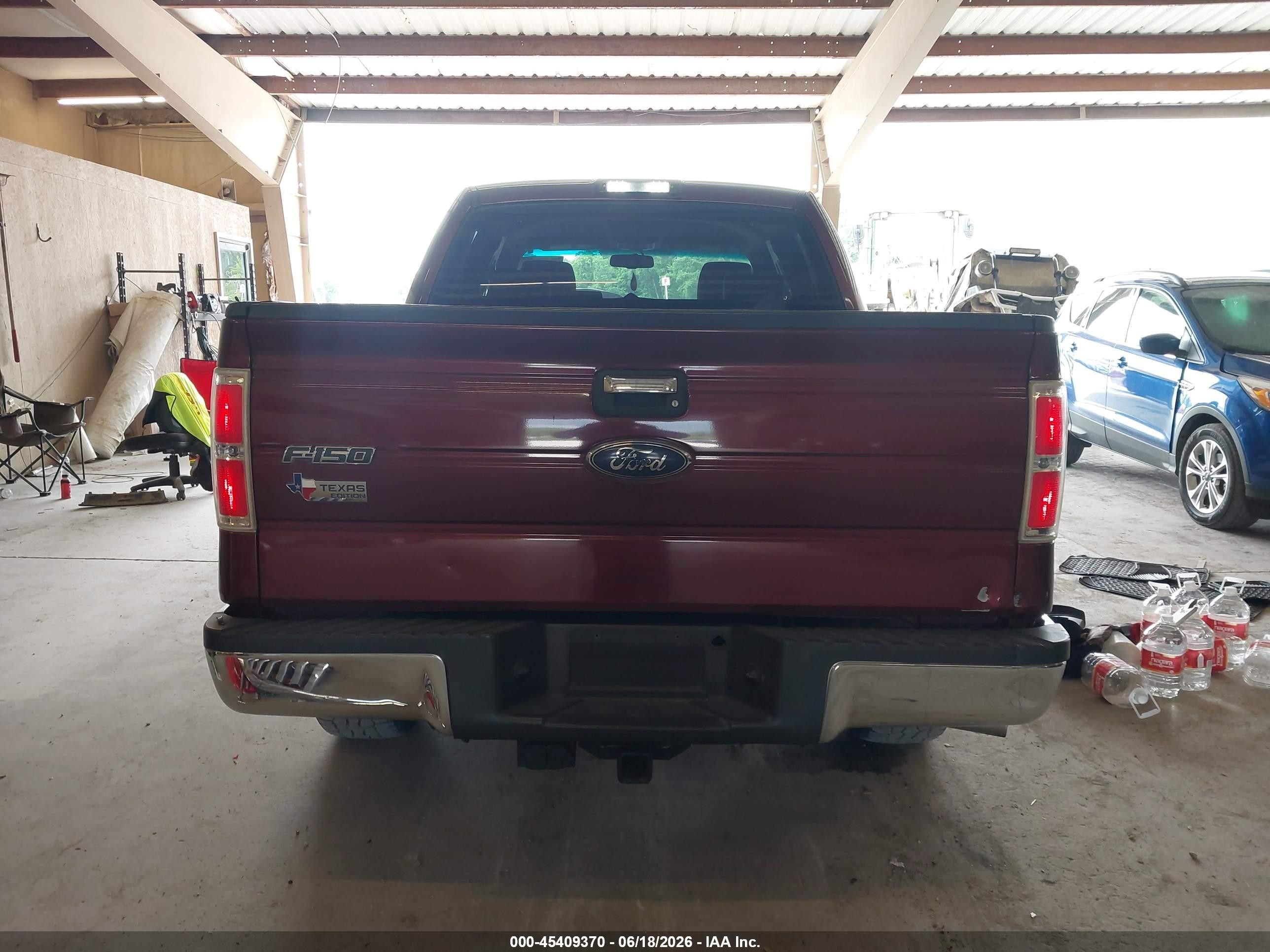 2010 Ford F-150 Fx2 Sport/xl/xlt Burgundy vin: 1FTEW1C8XAFC56432