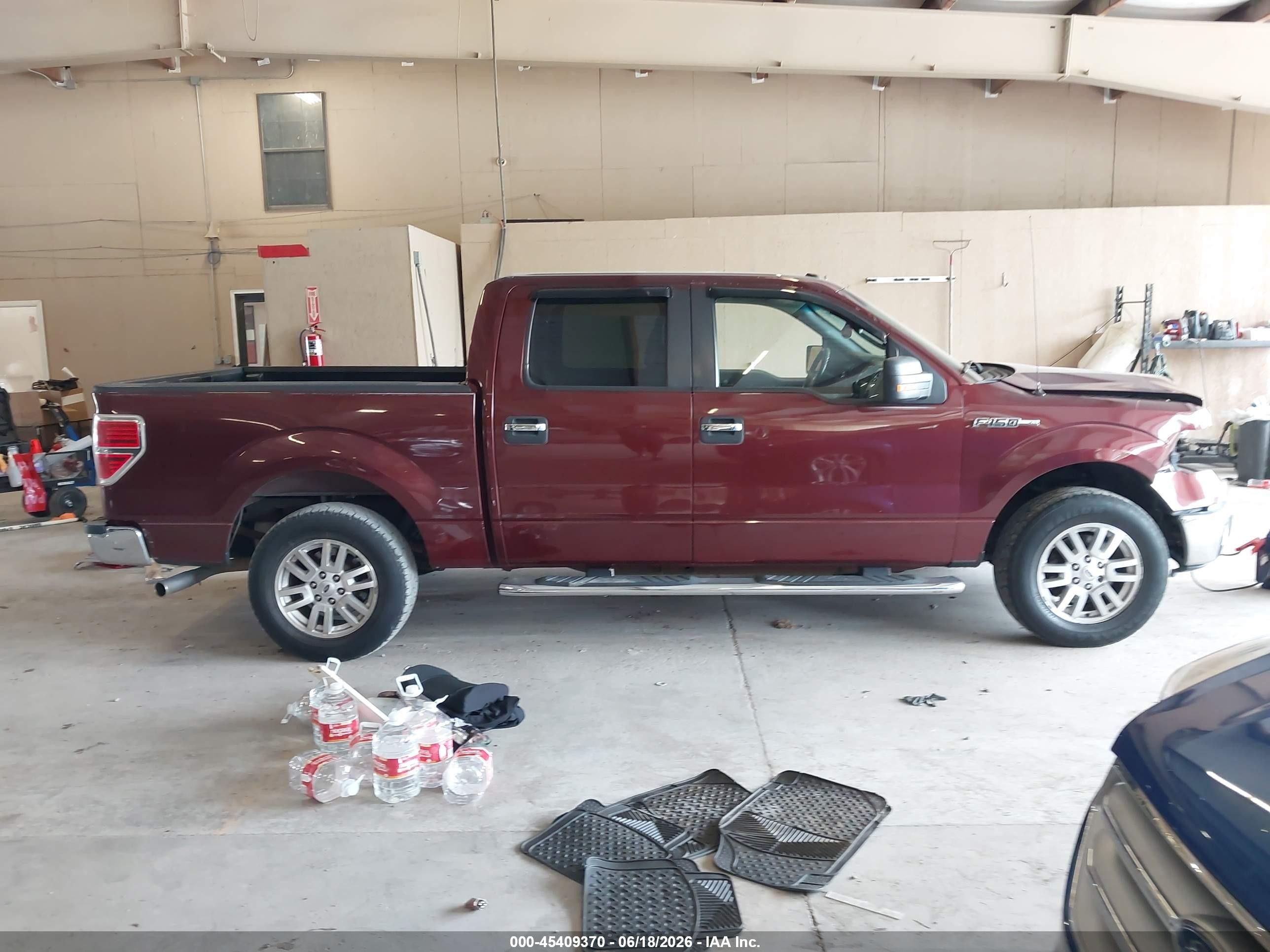 2010 Ford F-150 Fx2 Sport/xl/xlt Burgundy vin: 1FTEW1C8XAFC56432