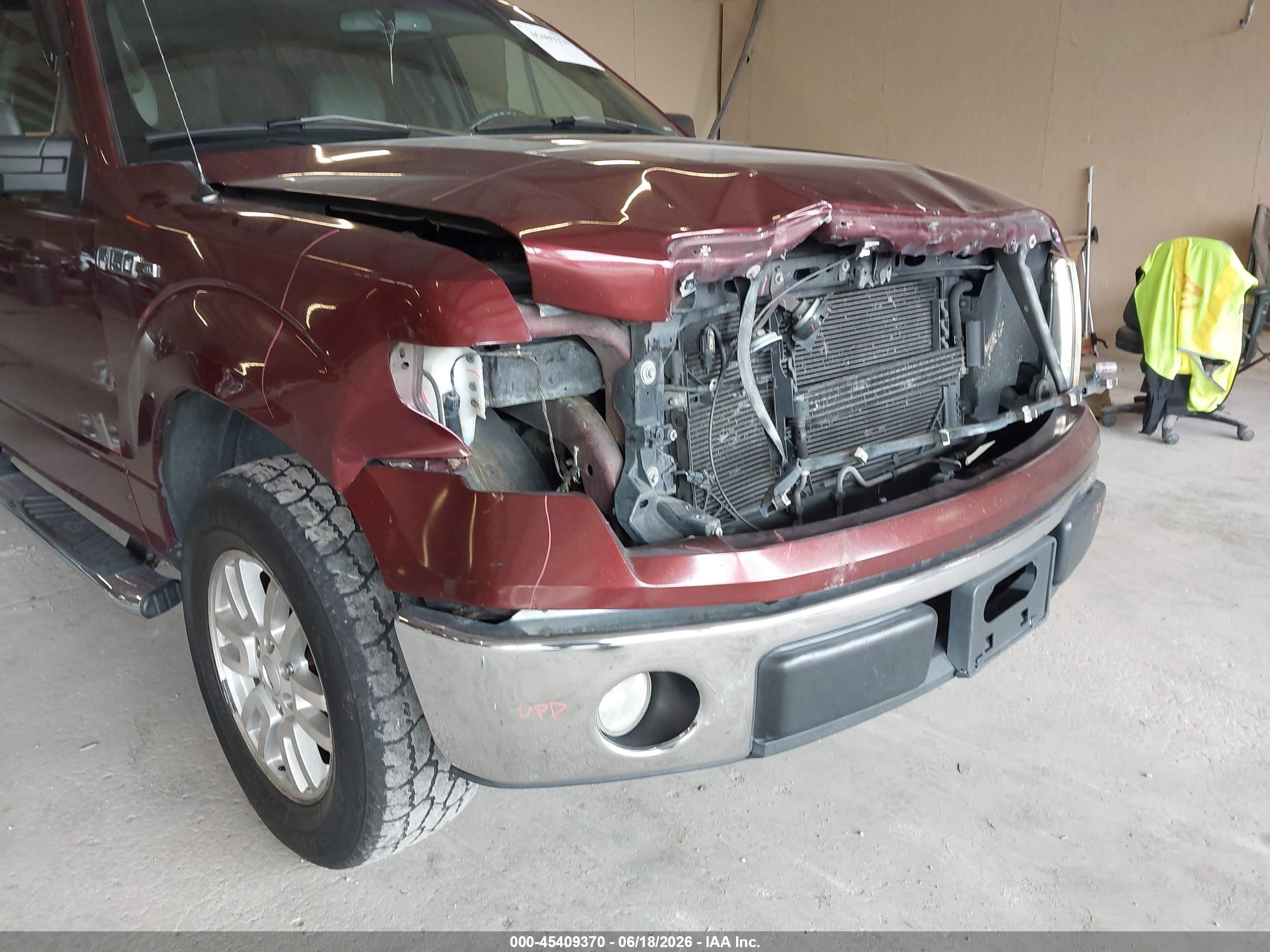 2010 Ford F-150 Fx2 Sport/xl/xlt Burgundy vin: 1FTEW1C8XAFC56432