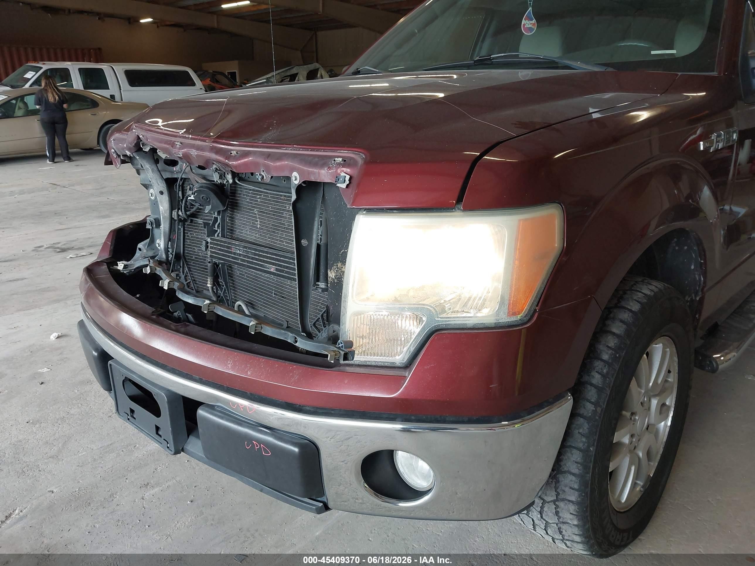 2010 Ford F-150 Fx2 Sport/xl/xlt Burgundy vin: 1FTEW1C8XAFC56432