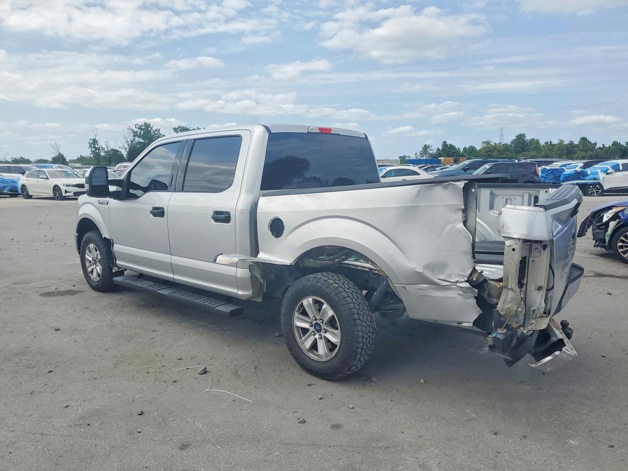 2018 Ford F150 Supercrew Silver vin: 1FTEW1CB0JFC47489