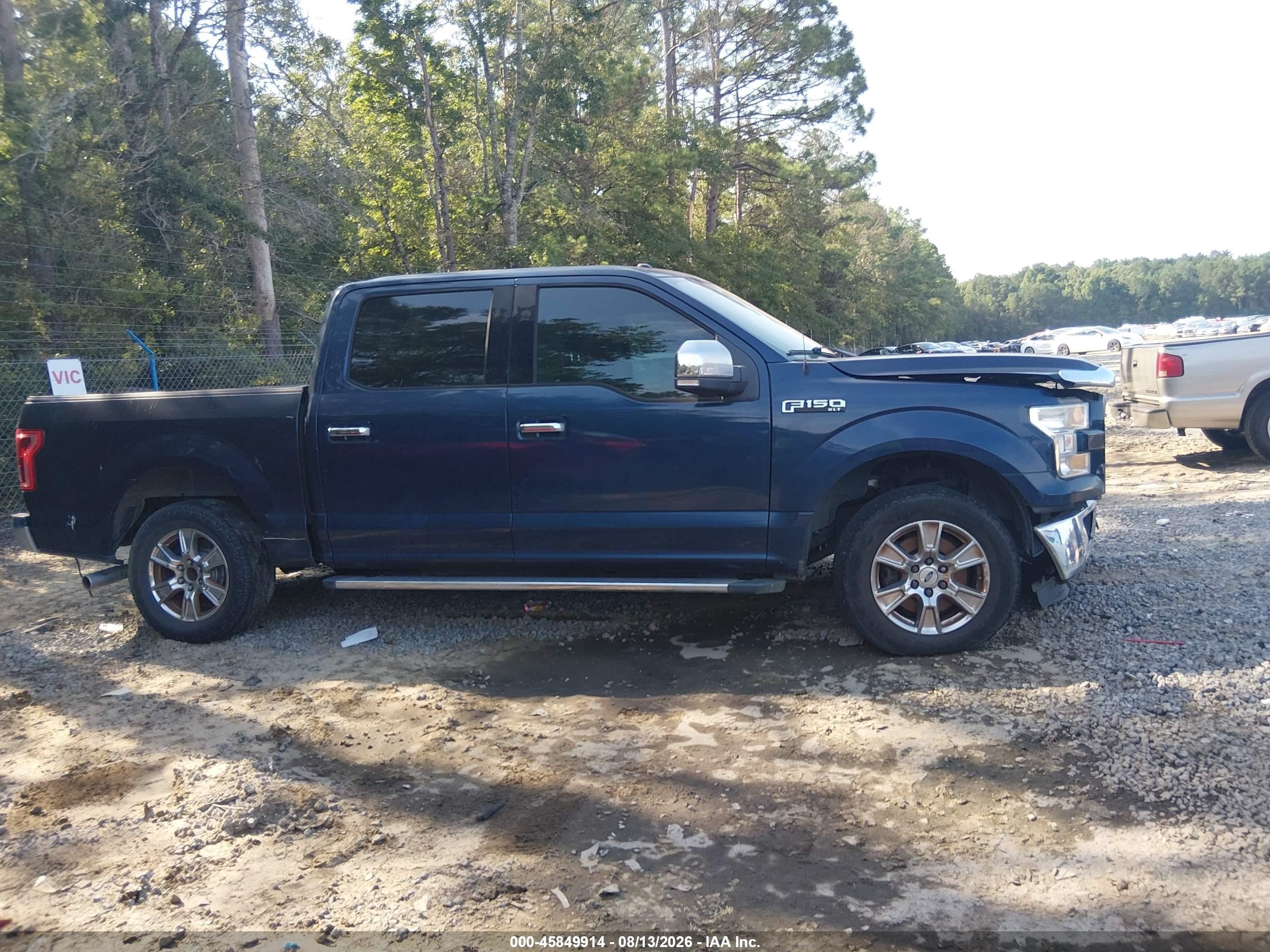 2015 Ford F-150 Xlt Blue vin: 1FTEW1CF0FFA66581