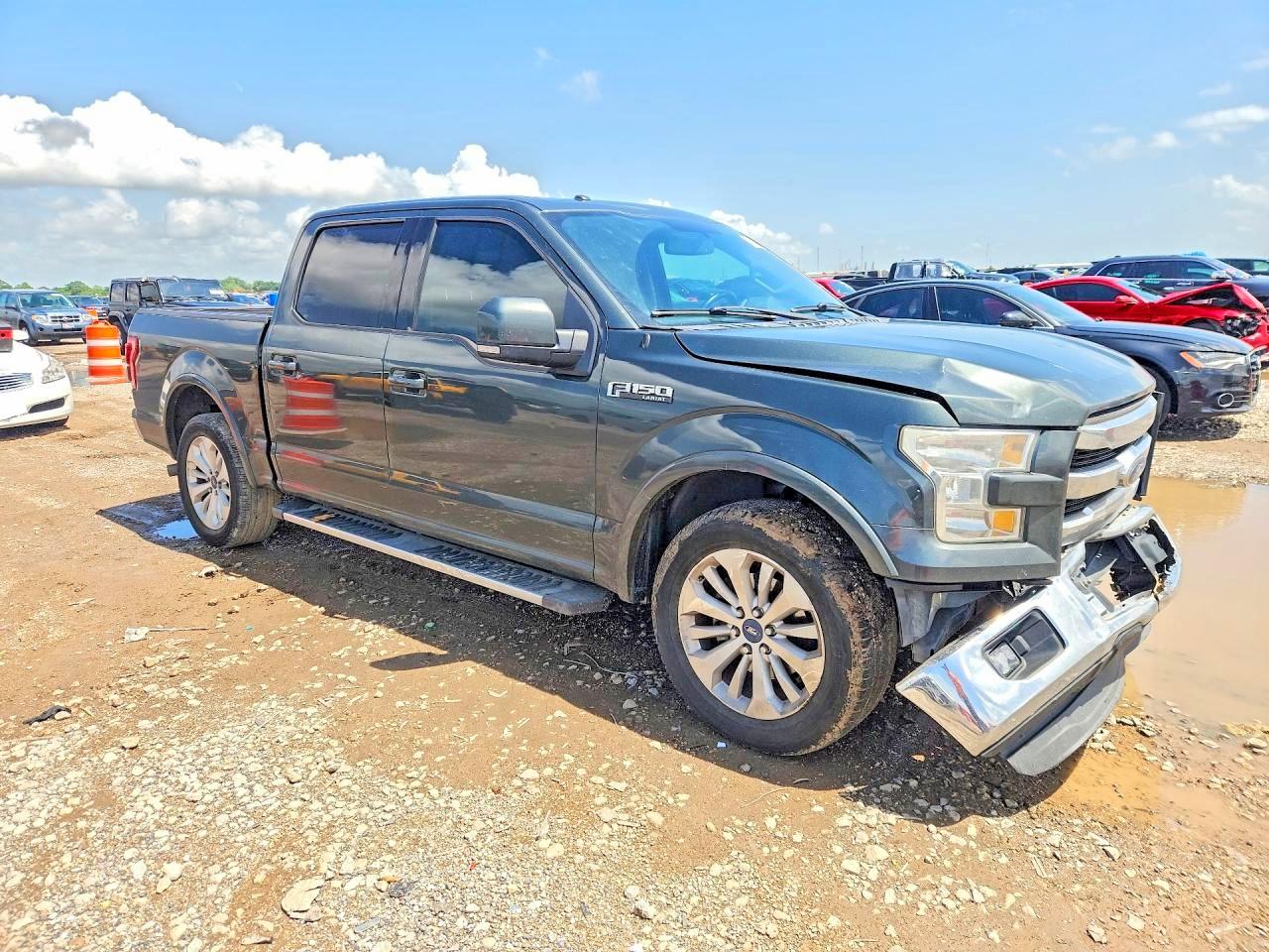 2015 Ford F150 Supercrew Gray vin: 1FTEW1CF0FKF01297