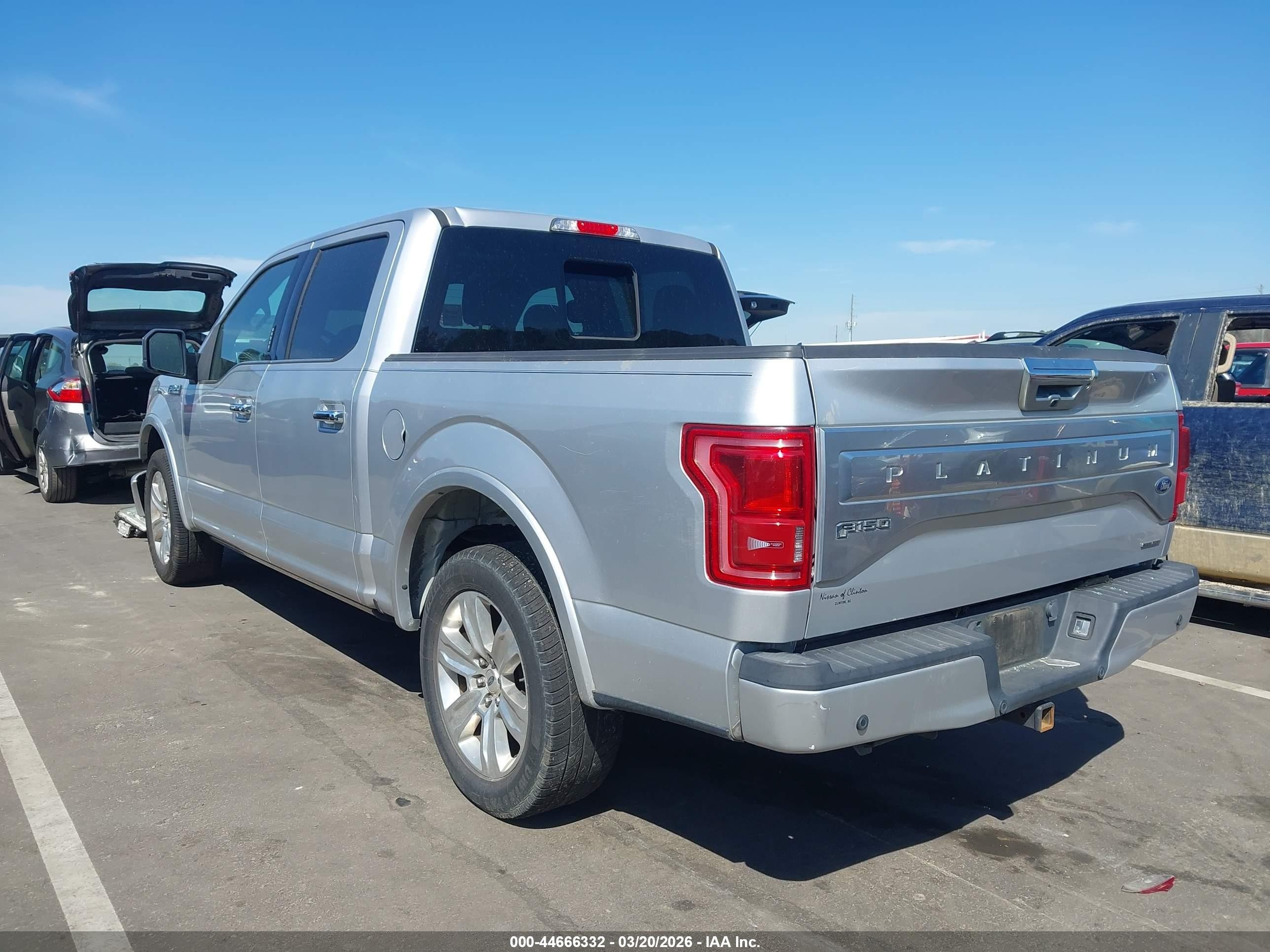 2015 Ford F-150 Platinum Silver vin: 1FTEW1CF1FFB11544