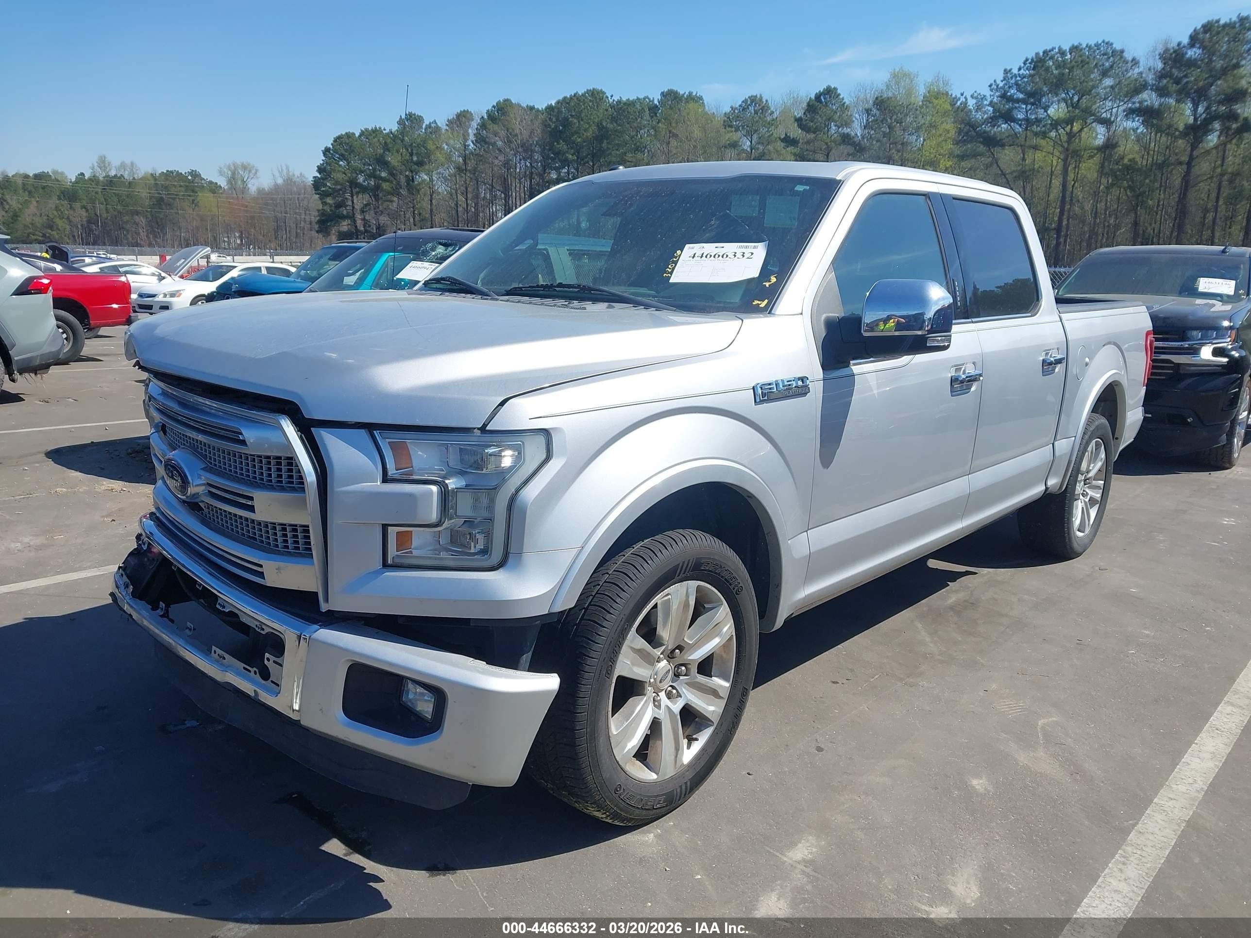 2015 Ford F-150 Platinum Silver vin: 1FTEW1CF1FFB11544