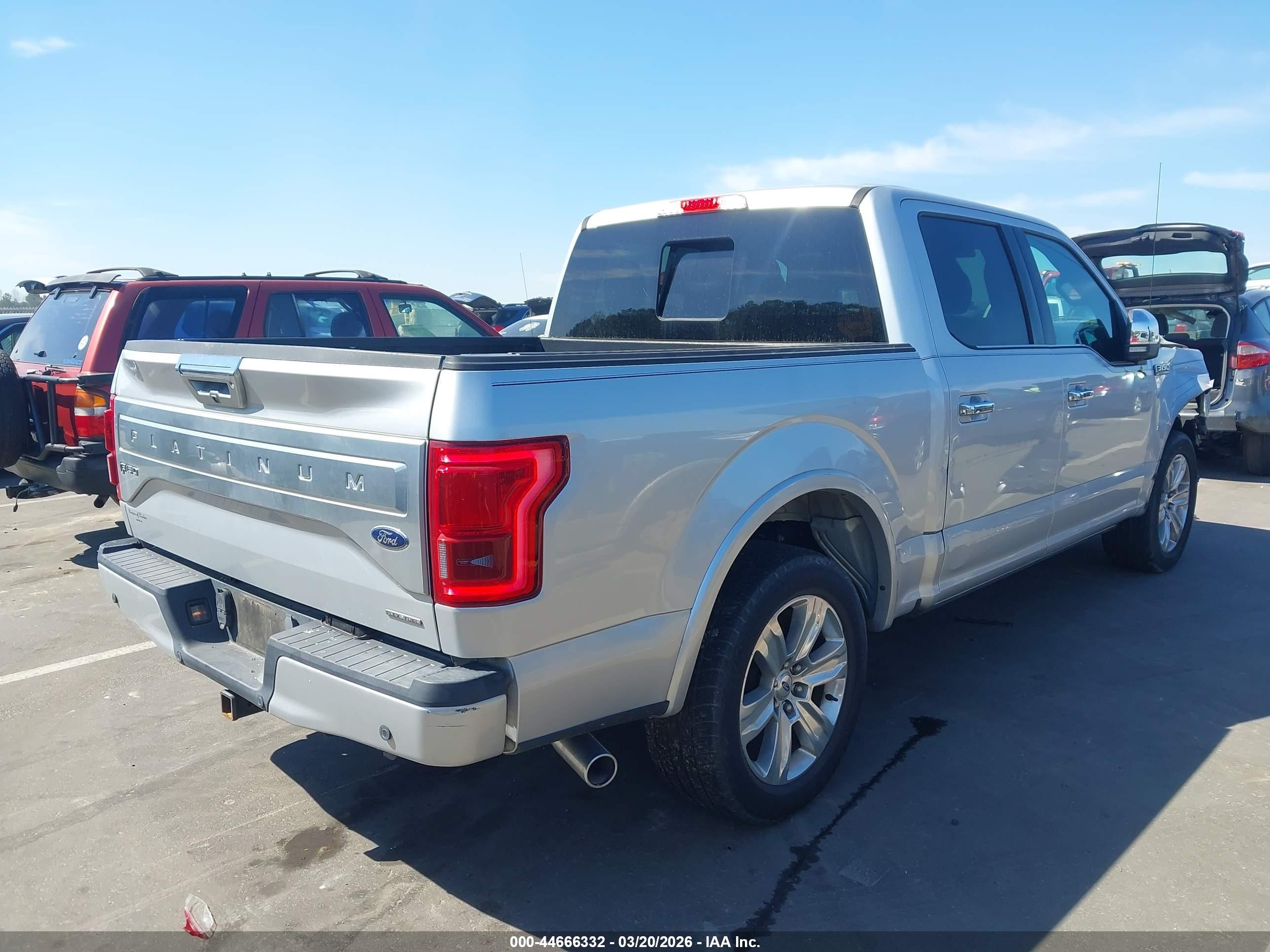 2015 Ford F-150 Platinum Silver vin: 1FTEW1CF1FFB11544
