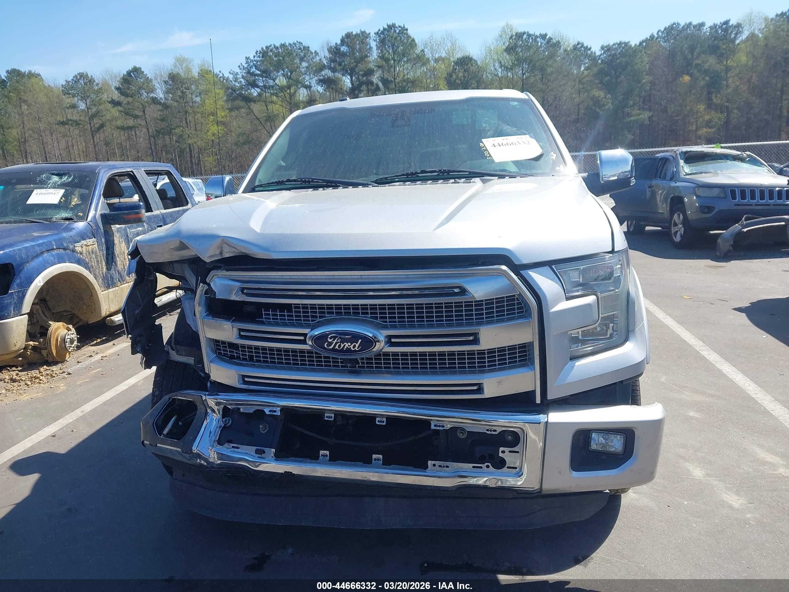 2015 Ford F-150 Platinum Silver vin: 1FTEW1CF1FFB11544