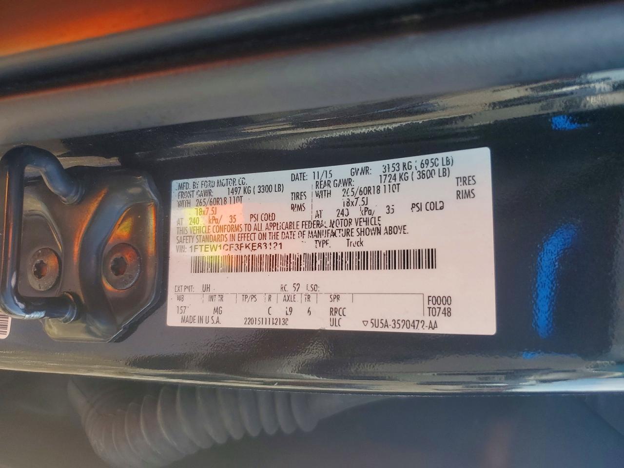 2015 Ford F150 Gray vin: 1FTEW1CF3FKE83121