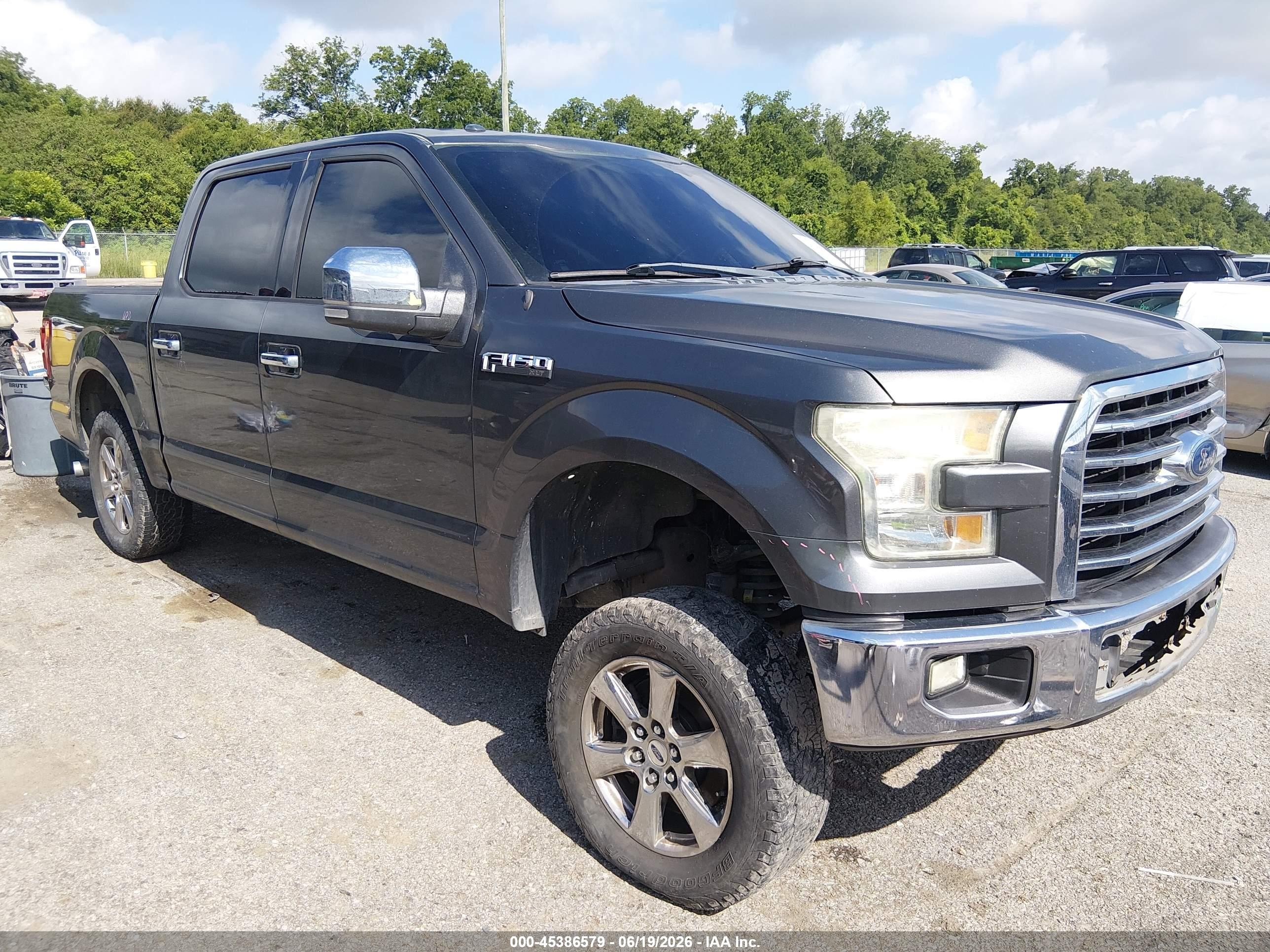 2015 Ford F-150 Xlt Gray vin: 1FTEW1CF4FKD32644