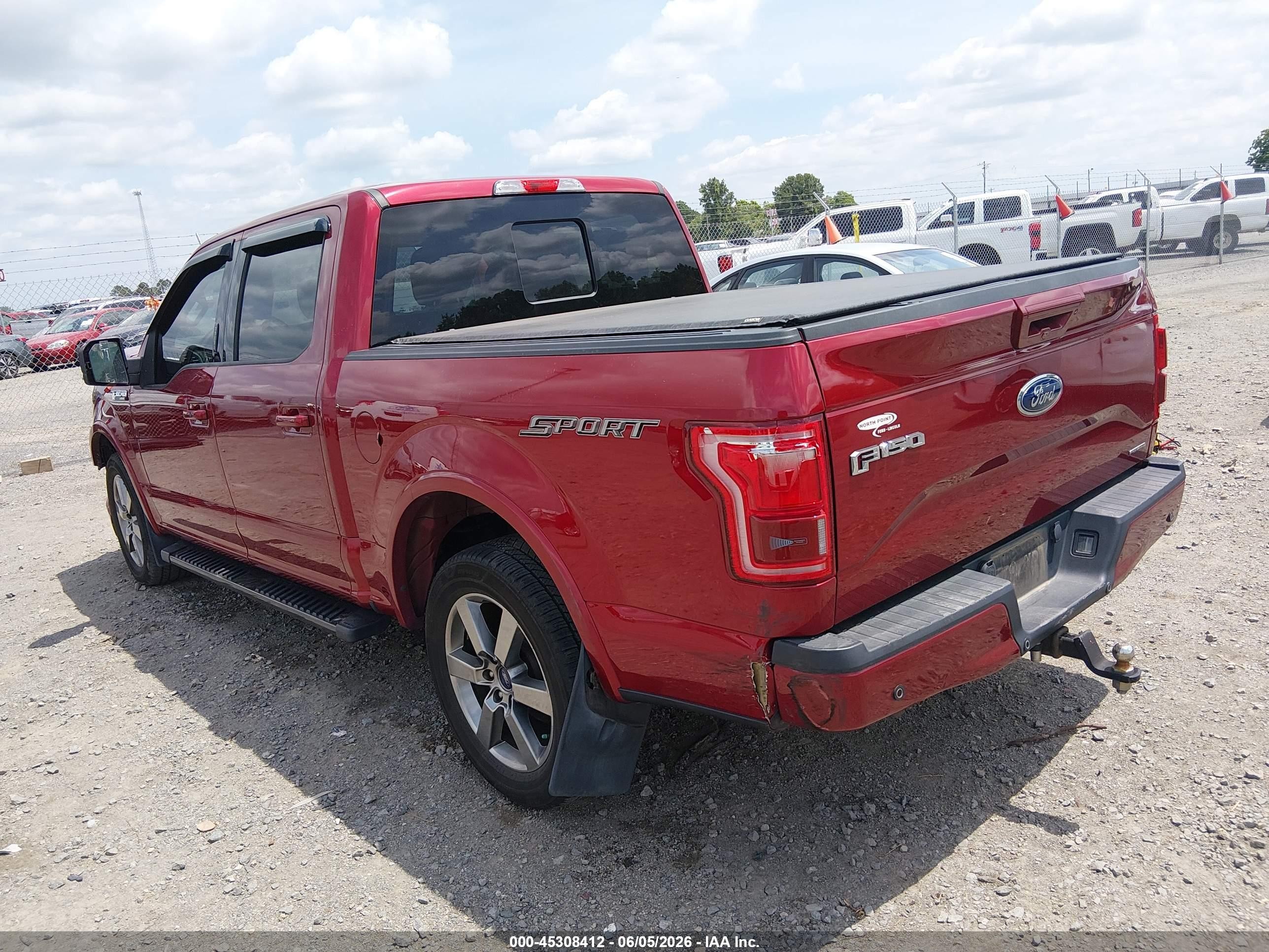 2015 Ford F-150 Lariat Red vin: 1FTEW1CF4FKD75056