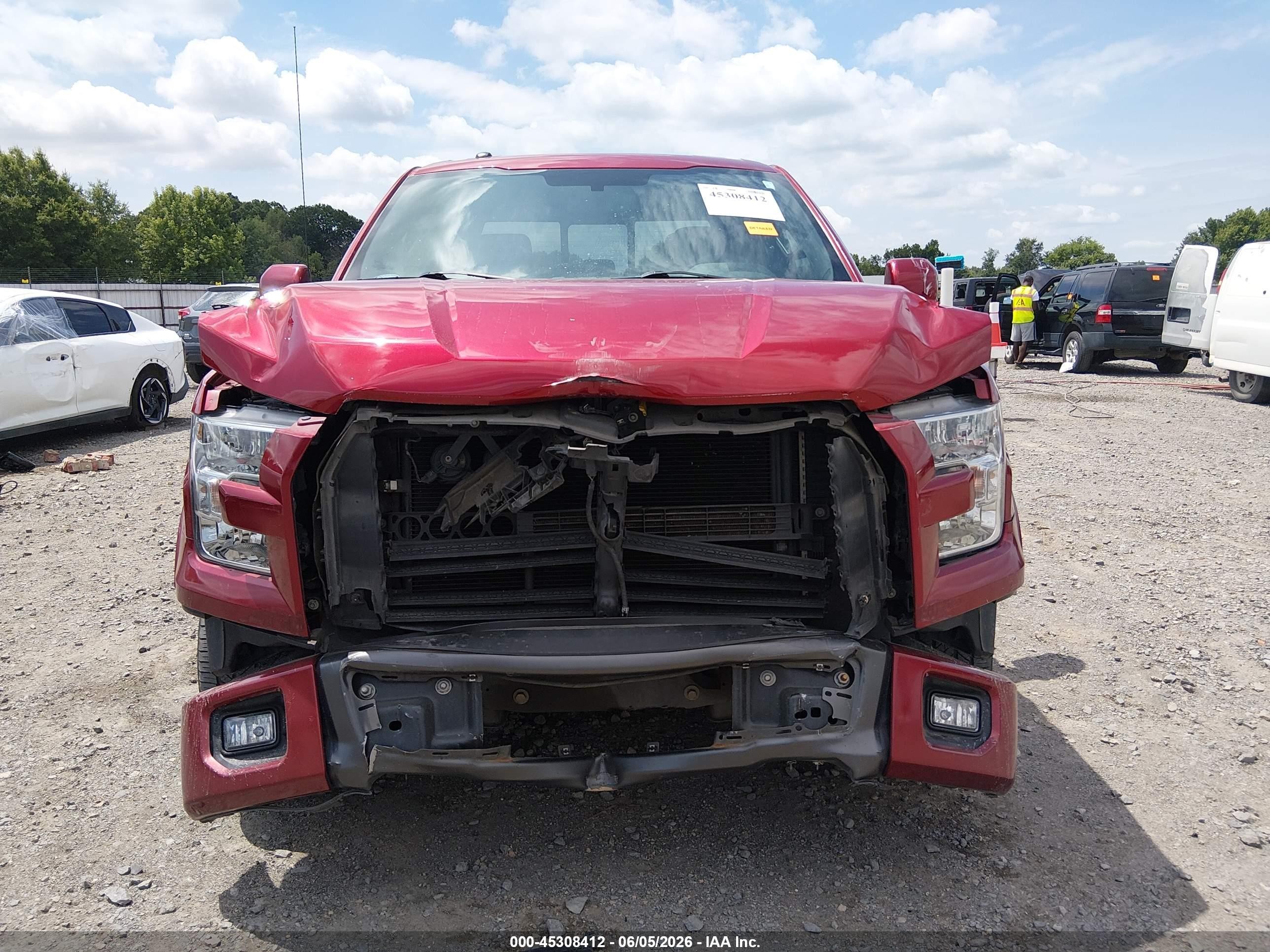2015 Ford F-150 Lariat Red vin: 1FTEW1CF4FKD75056