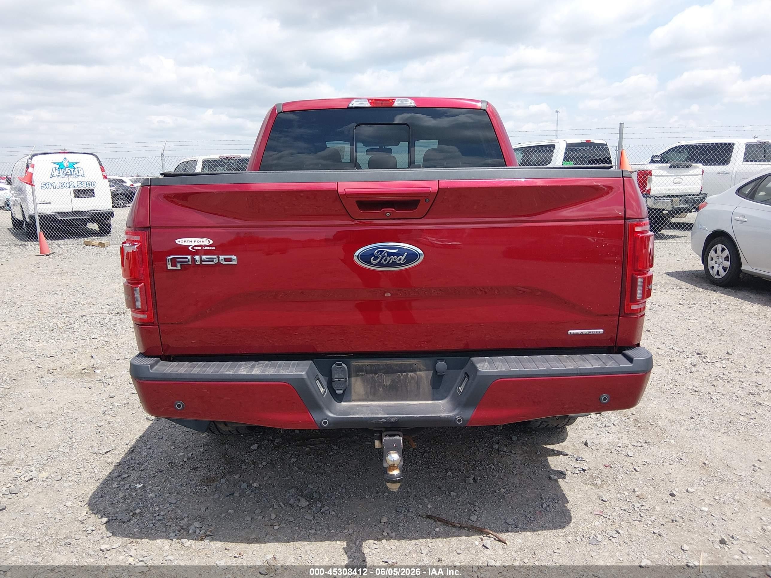 2015 Ford F-150 Lariat Red vin: 1FTEW1CF4FKD75056