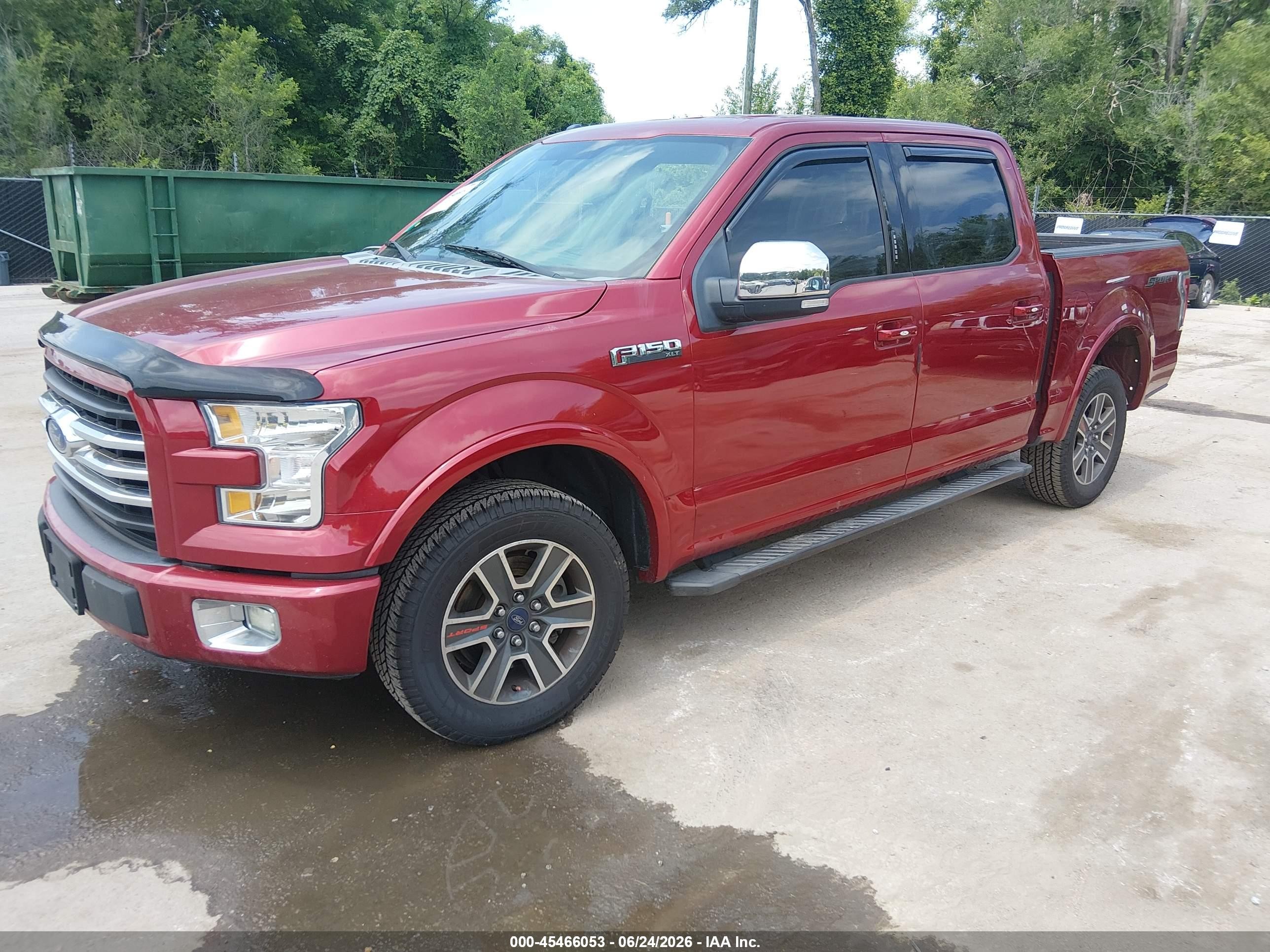 2015 Ford F-150 Xlt Red vin: 1FTEW1CF5FFB08744