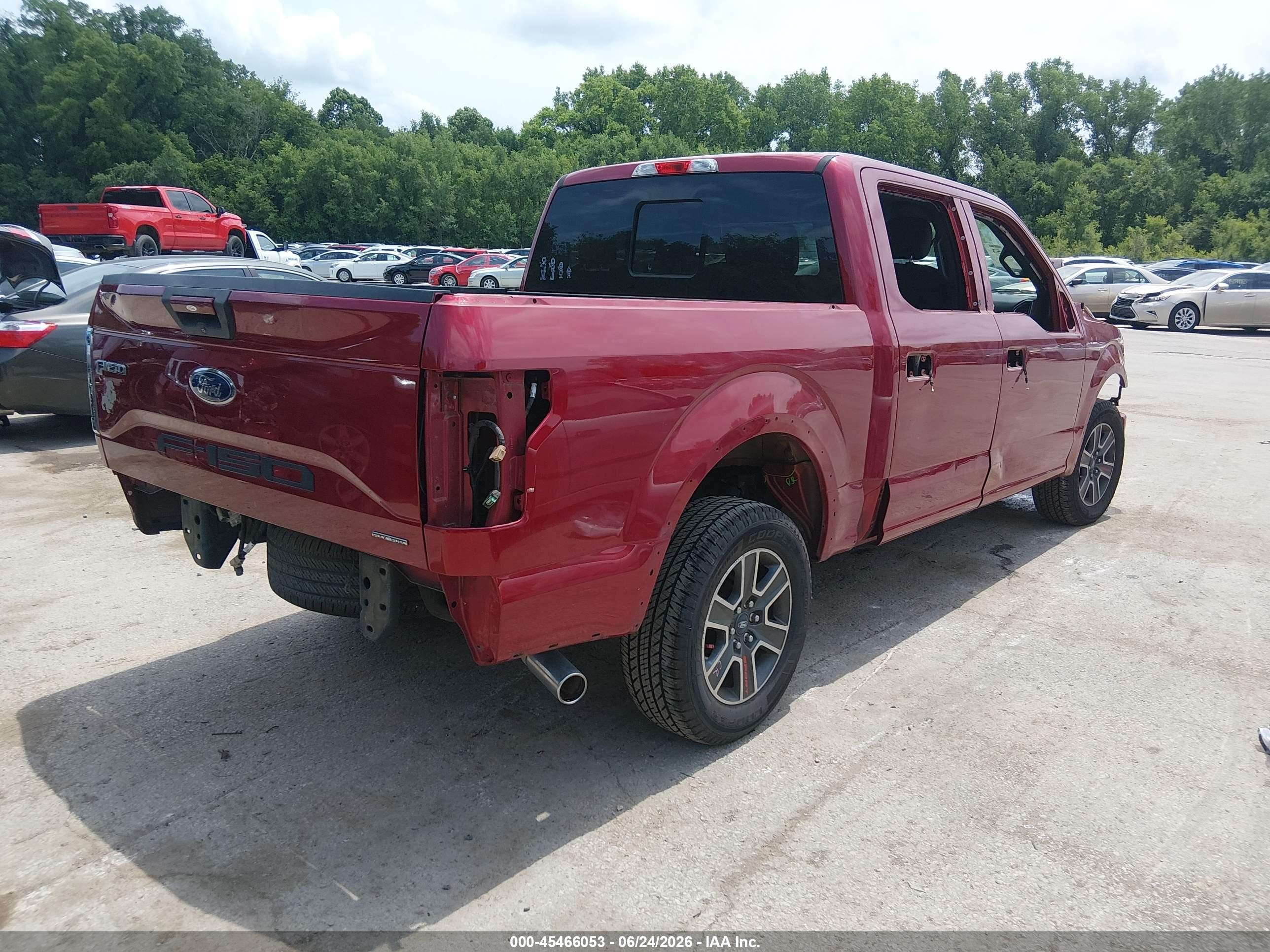 2015 Ford F-150 Xlt Red vin: 1FTEW1CF5FFB08744