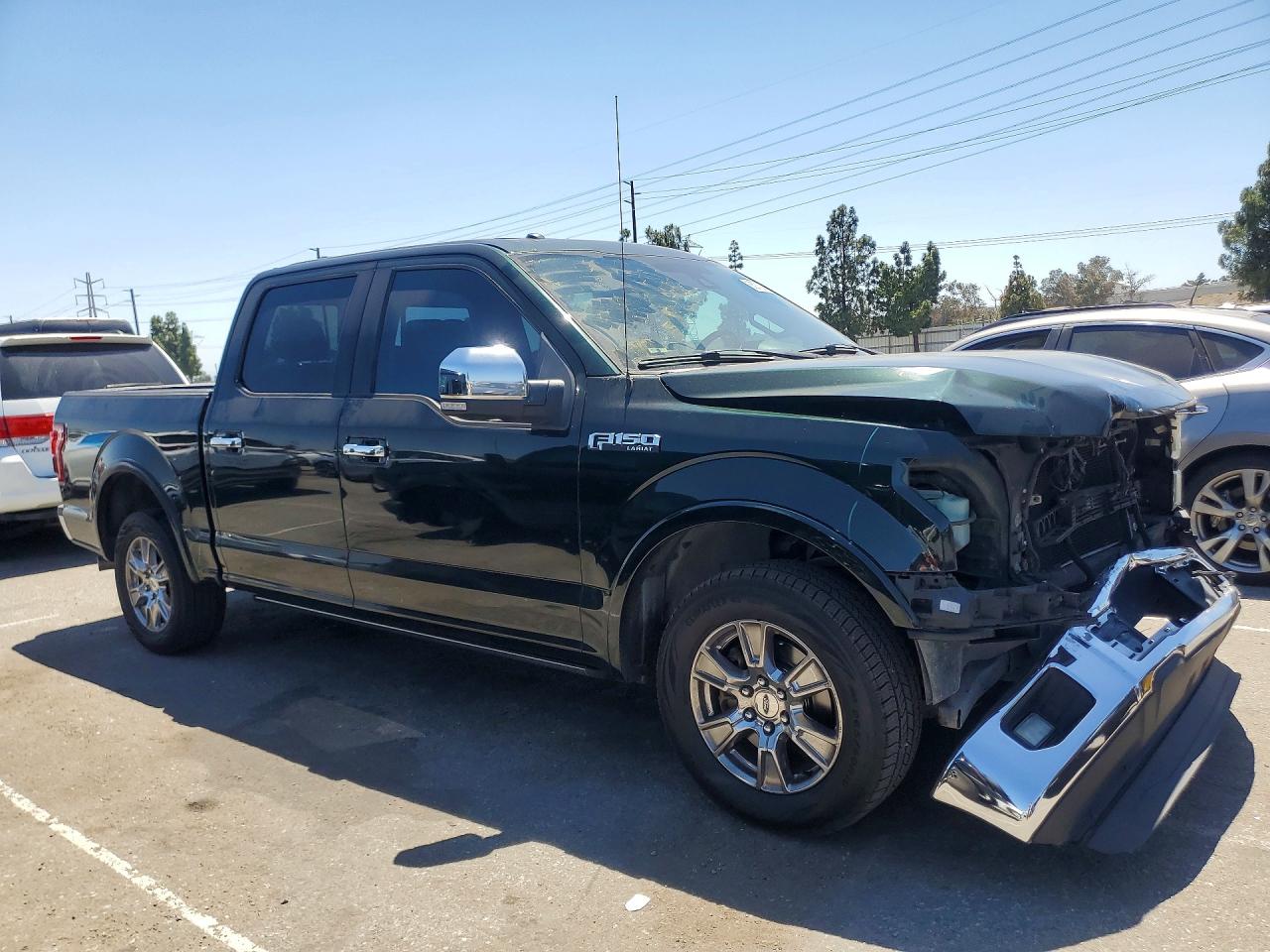 2015 Ford F150 Supercrew Зеленый vin: 1FTEW1CF5FFC22517
